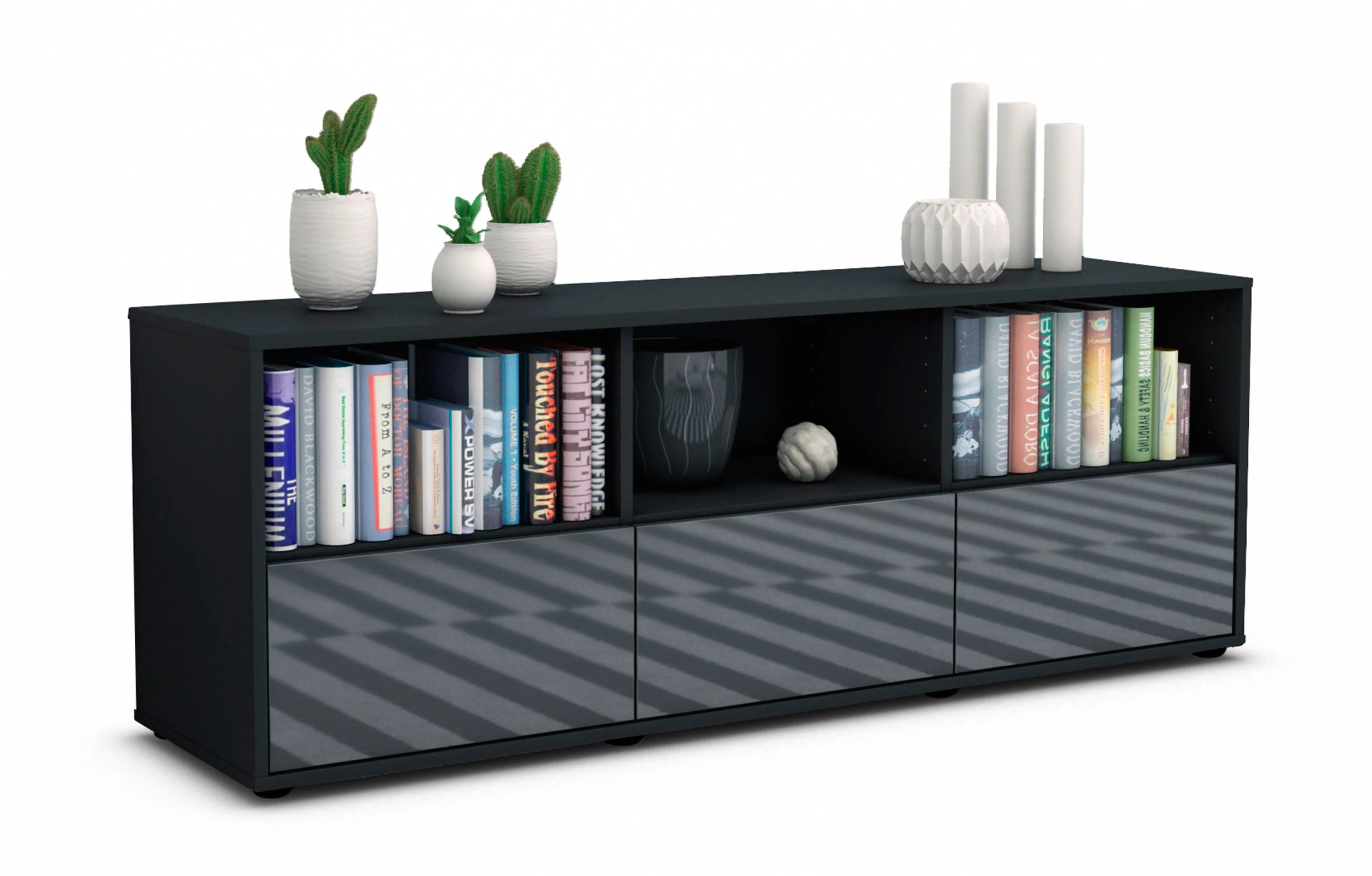 Bild von Lowboard Amalia, Grau (136x49x35cm)