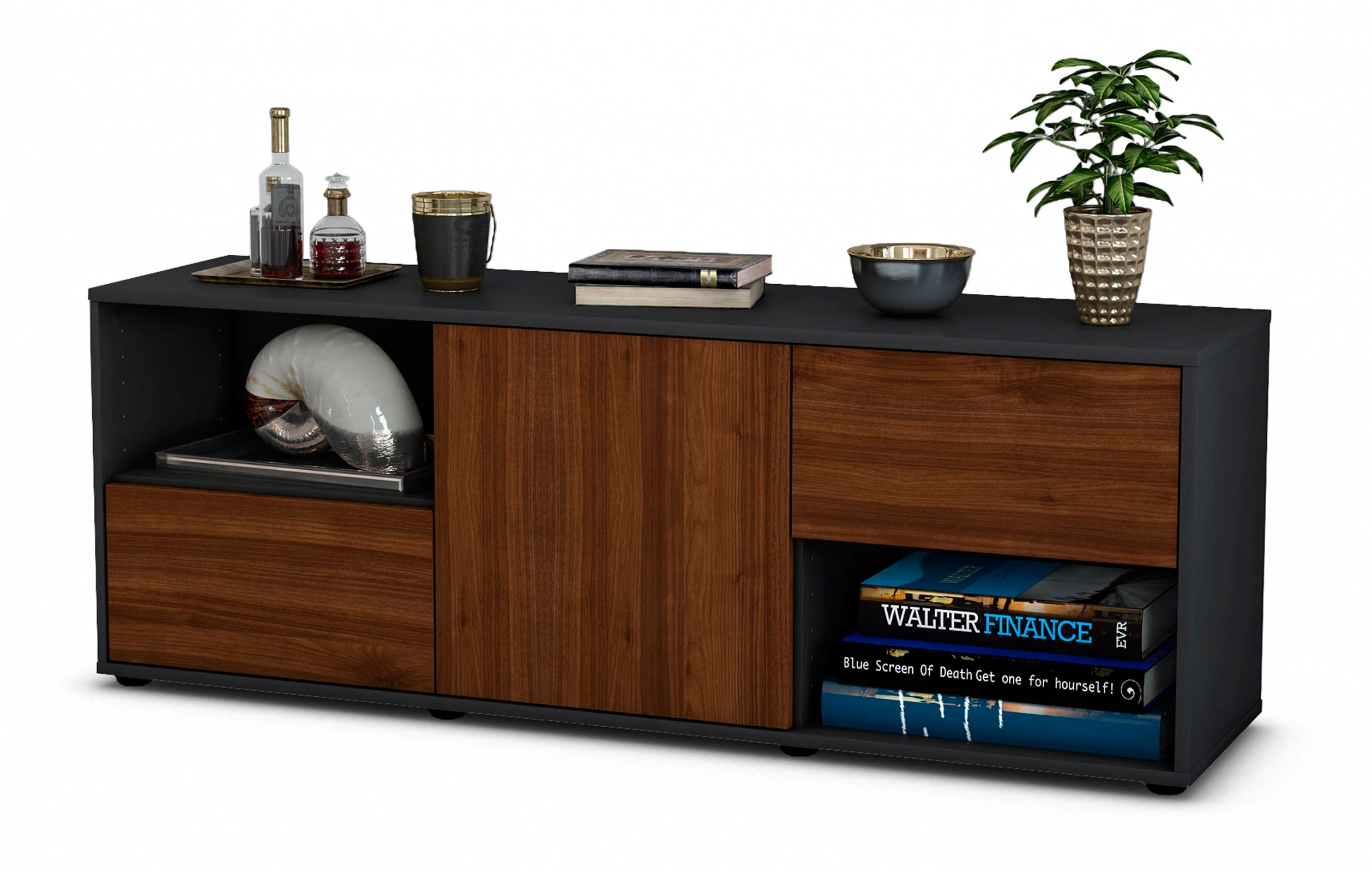 Bild von Lowboard Ambra, Walnuss (136x49x35cm)