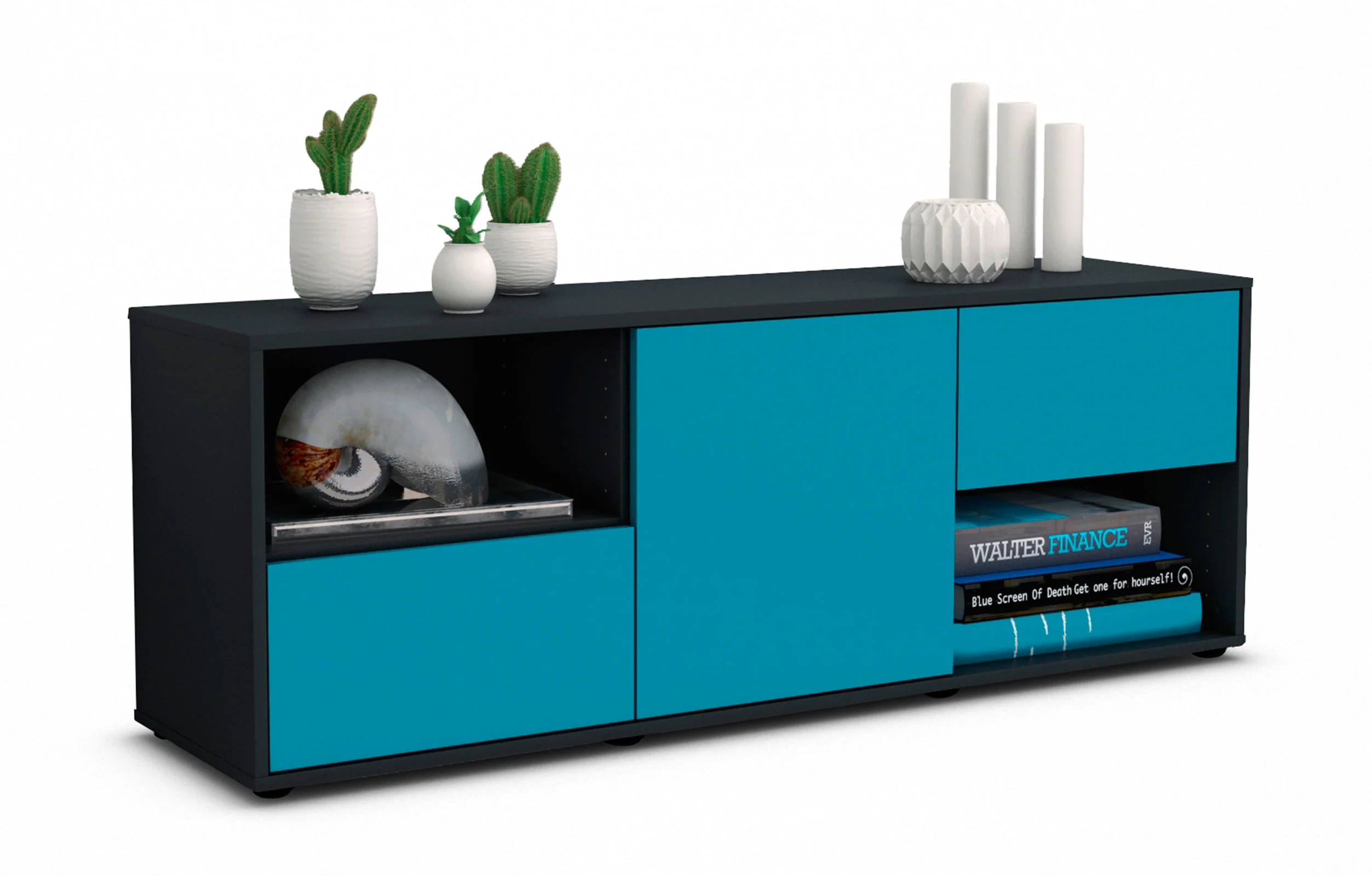 Bild von Lowboard Ambra, Türkis (136x49x35cm)