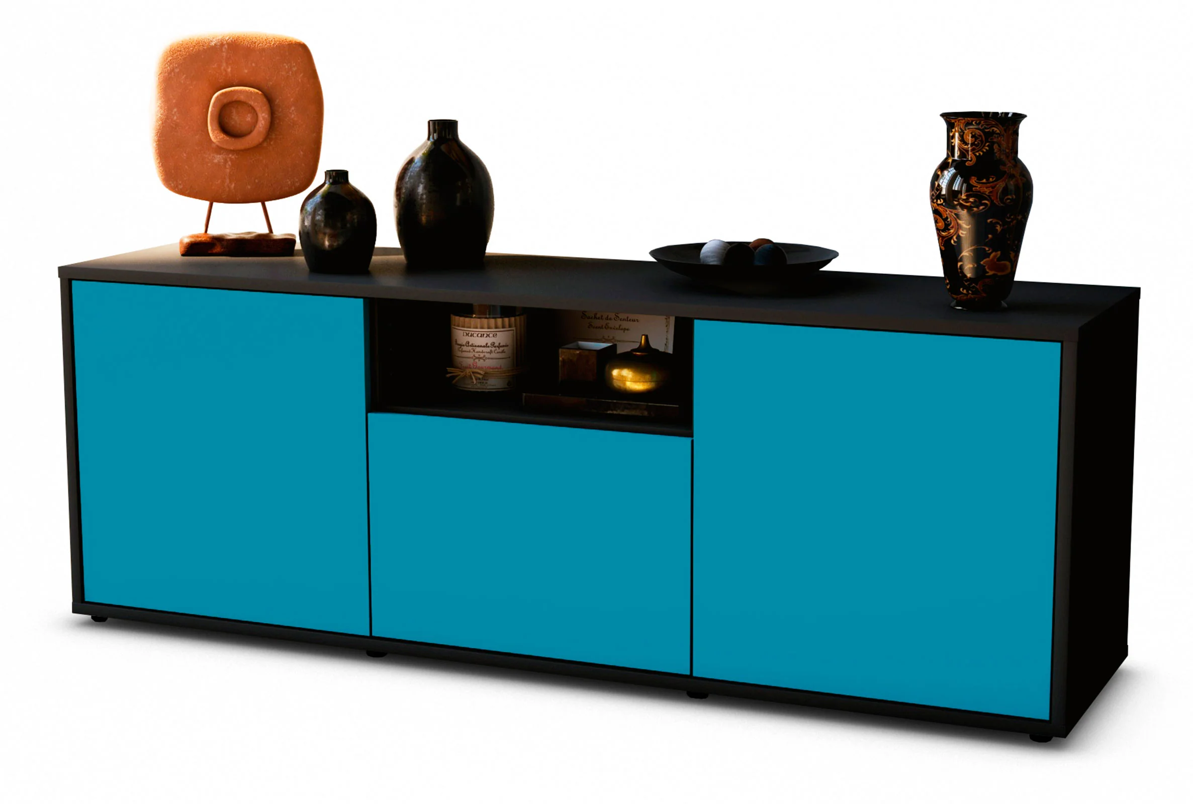 Bild von Lowboard Andreana, Türkis (136x49x35cm)