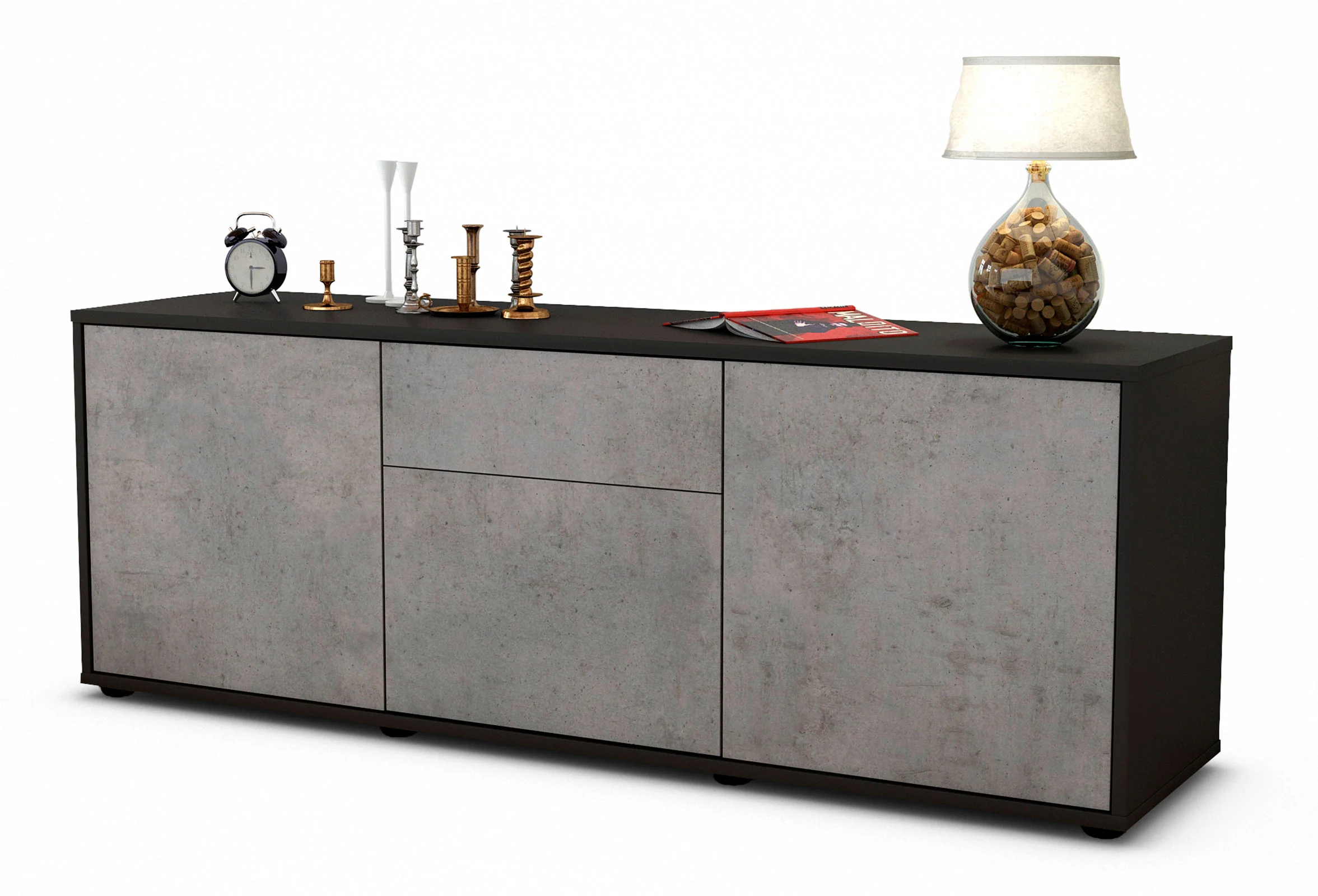 Bild von Lowboard Anella, Beton (136x49x35cm)
