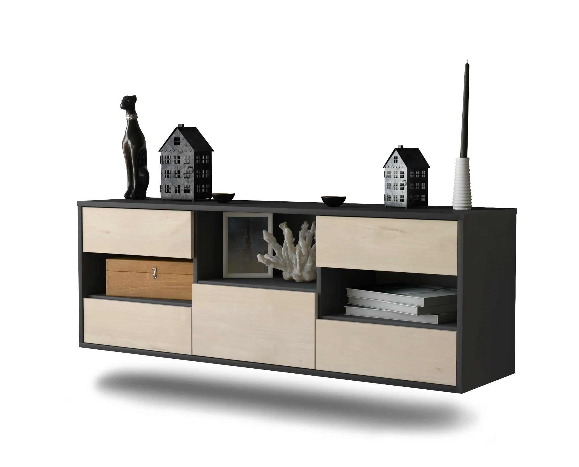 Bild von Lowboard Santa Ana, Zeder, hängend (136x49x35cm)