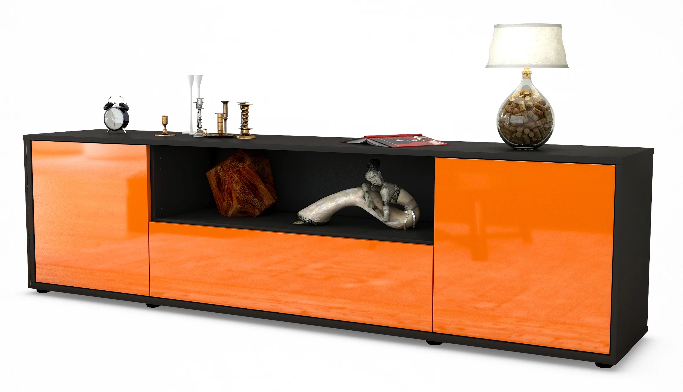 Bild von Lowboard Arbnora, Orange (180x49x35cm)