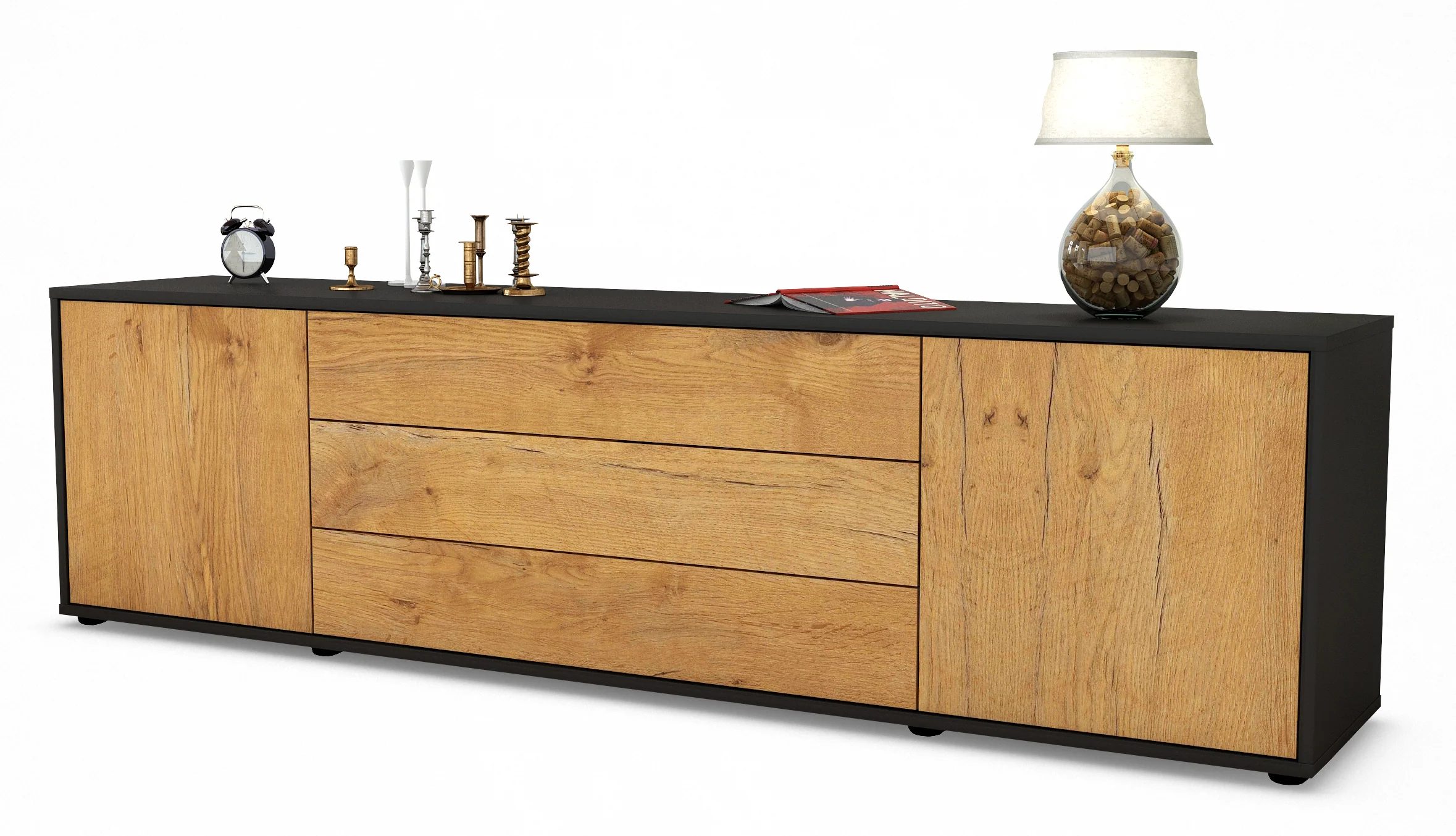 Bild von Lowboard Ariella, Eiche (180x49x35cm)