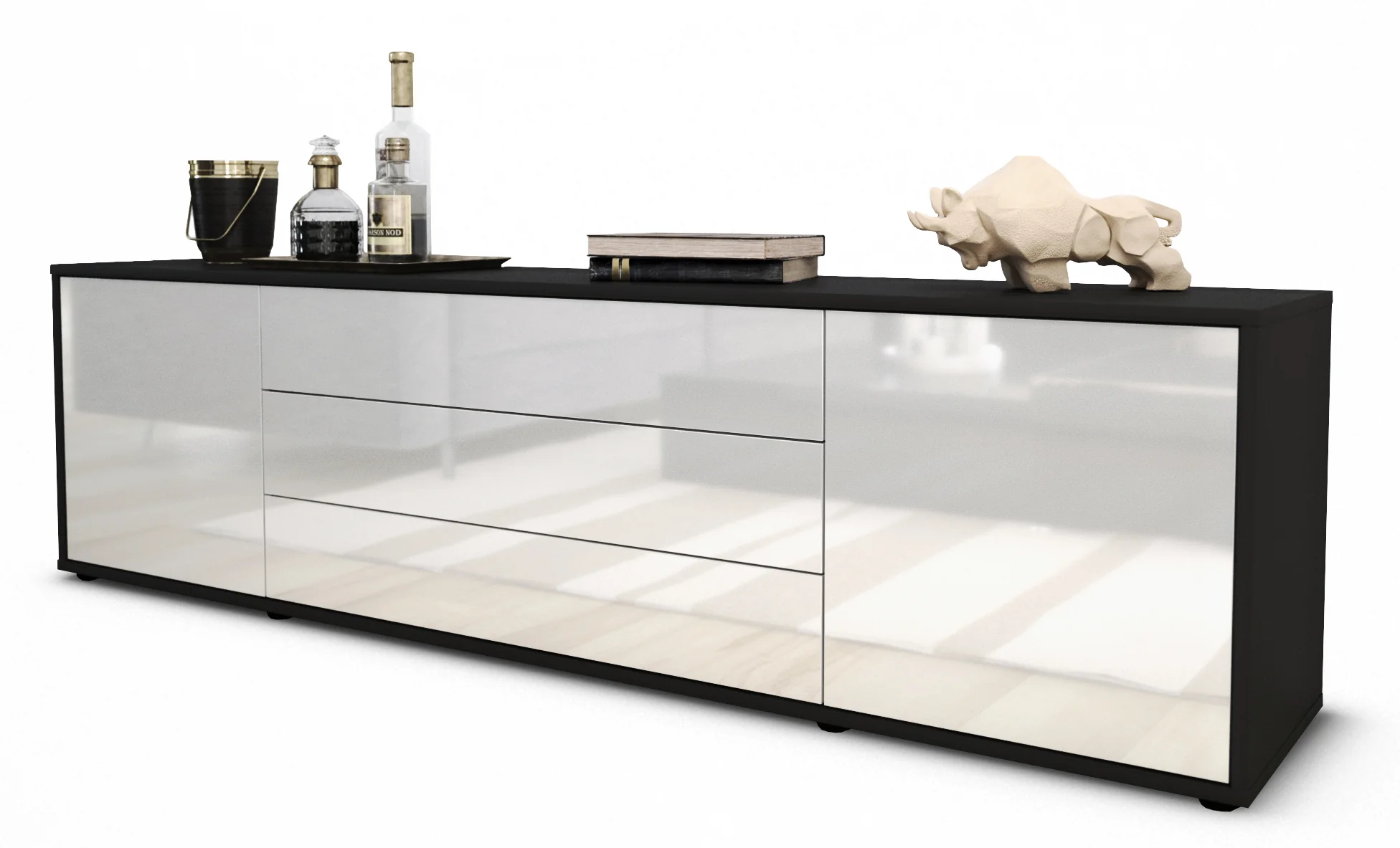 Bild von Lowboard Ariella, Weiß (180x49x35cm)
