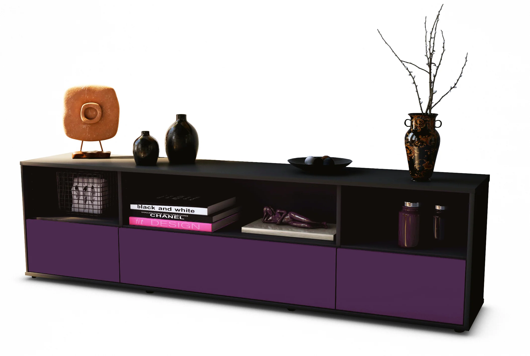 Bild von Lowboard Aurelia, Lila (180x49x35cm)