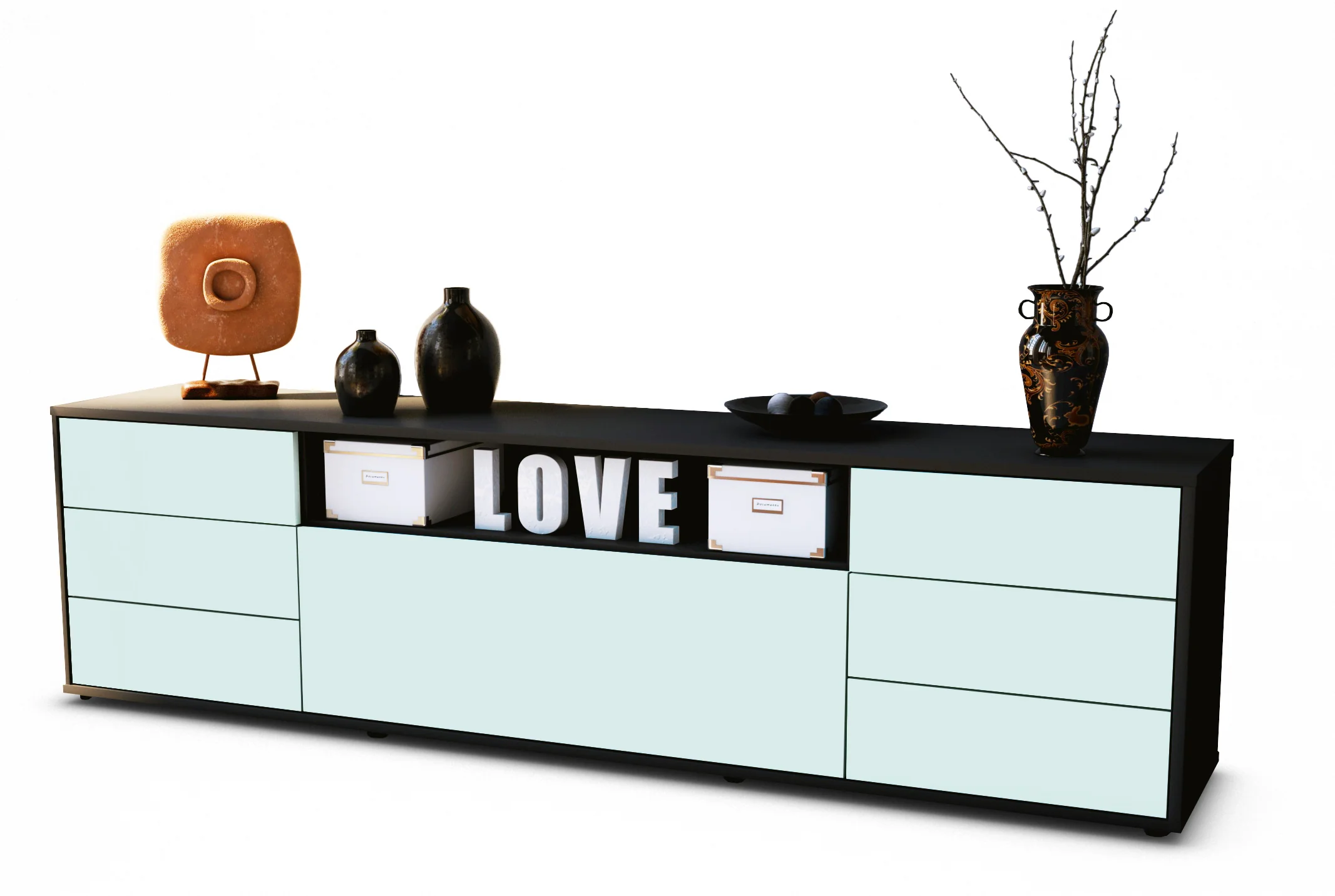 Bild von Lowboard Beatrice, Mint (180x49x35cm)