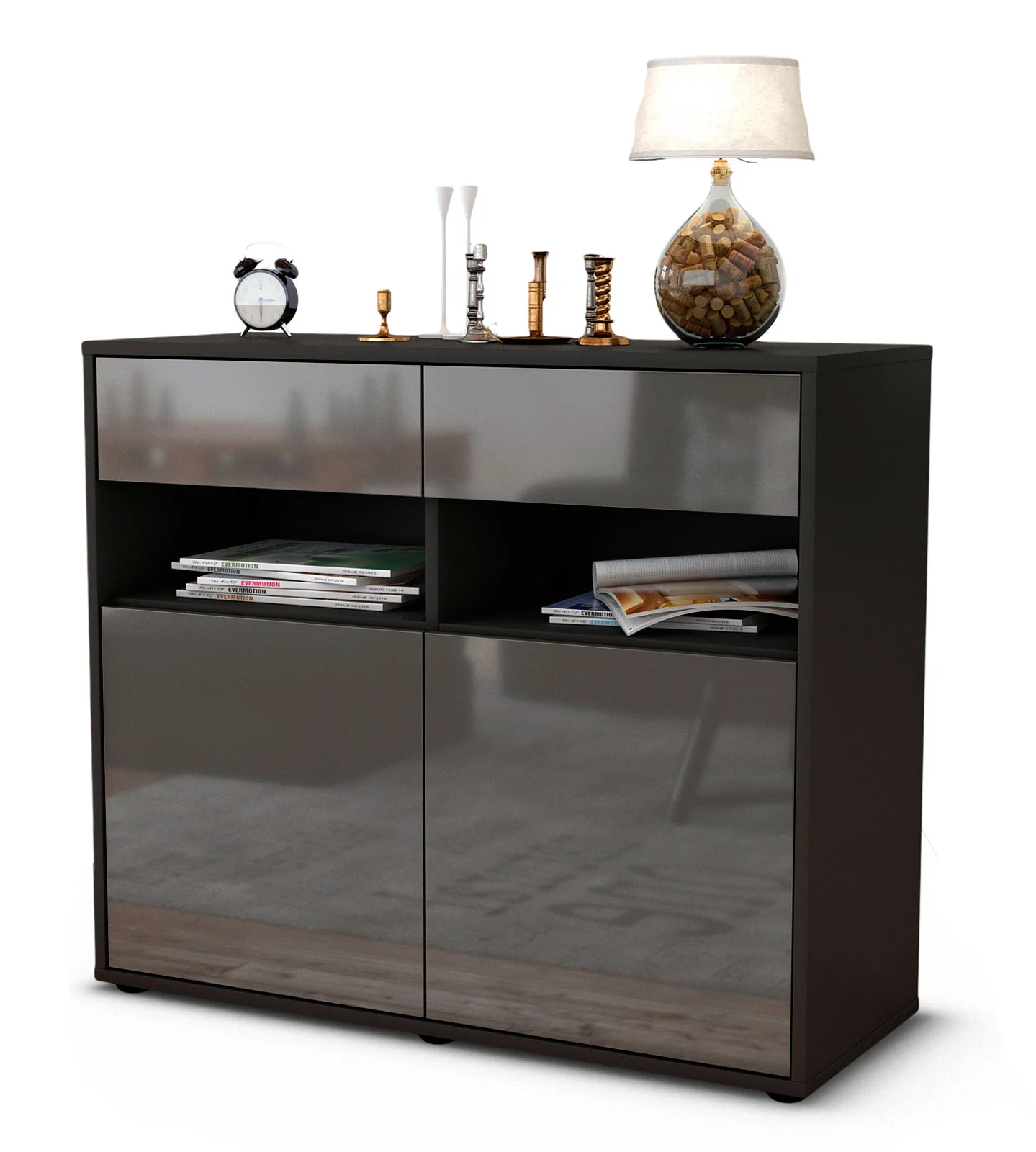 Bild von Sideboard Bruna, Grau (92x79x35cm)