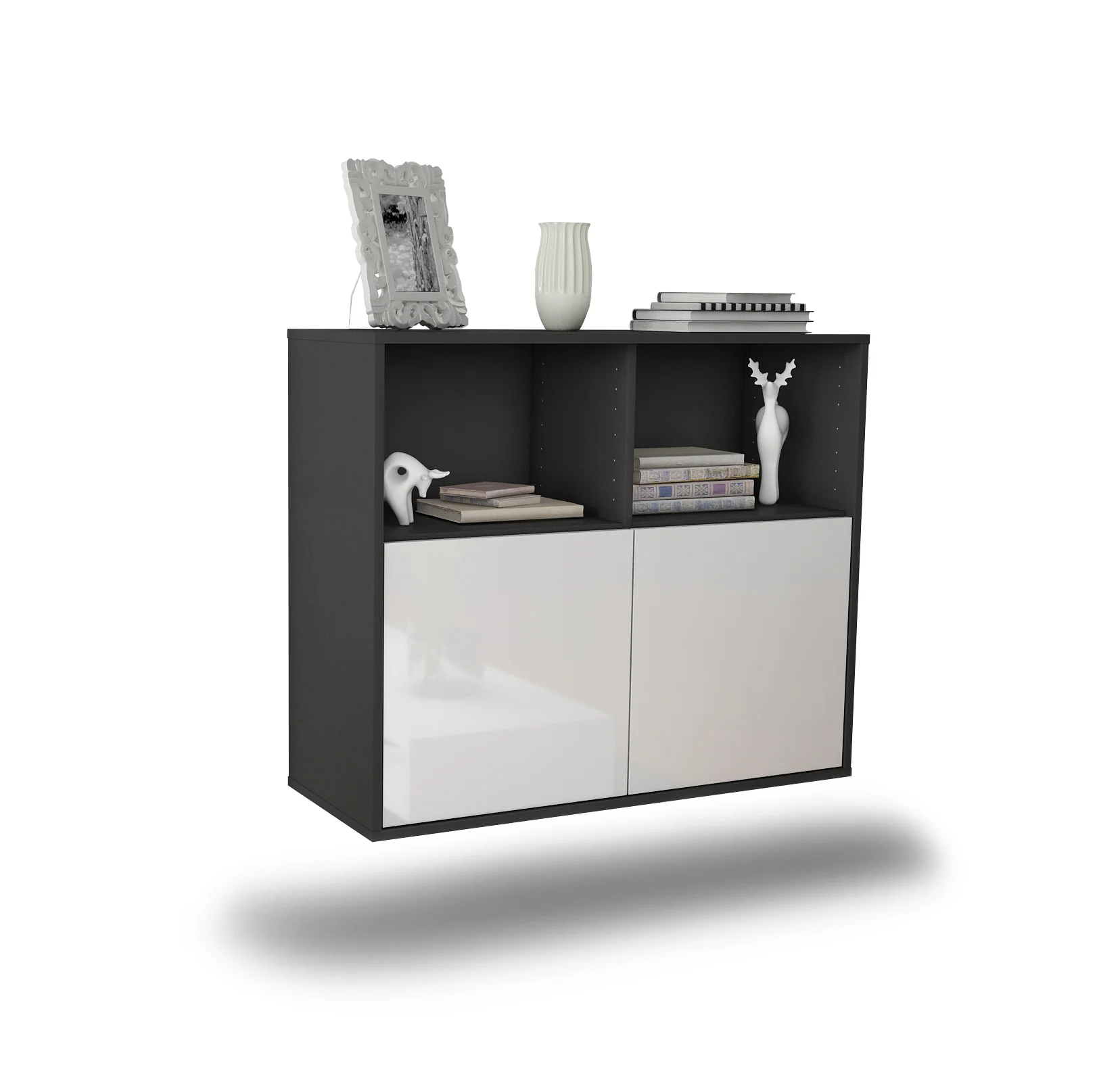 Bild von Sideboard Rochester, Weiß, hängend (92x79x35cm)
