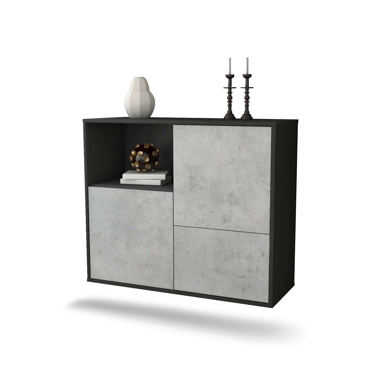 Bild von Sideboard Boise, Beton, hängend (92x79x35cm)