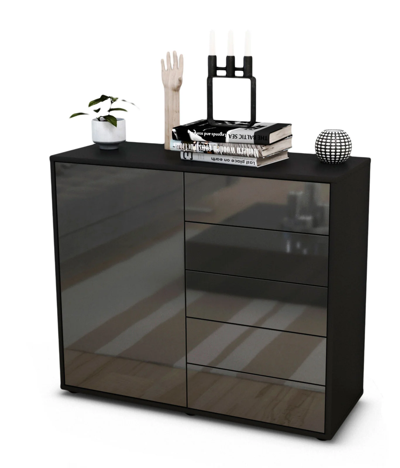 Bild von Sideboard Cecilia, Grau (92x79x35cm)