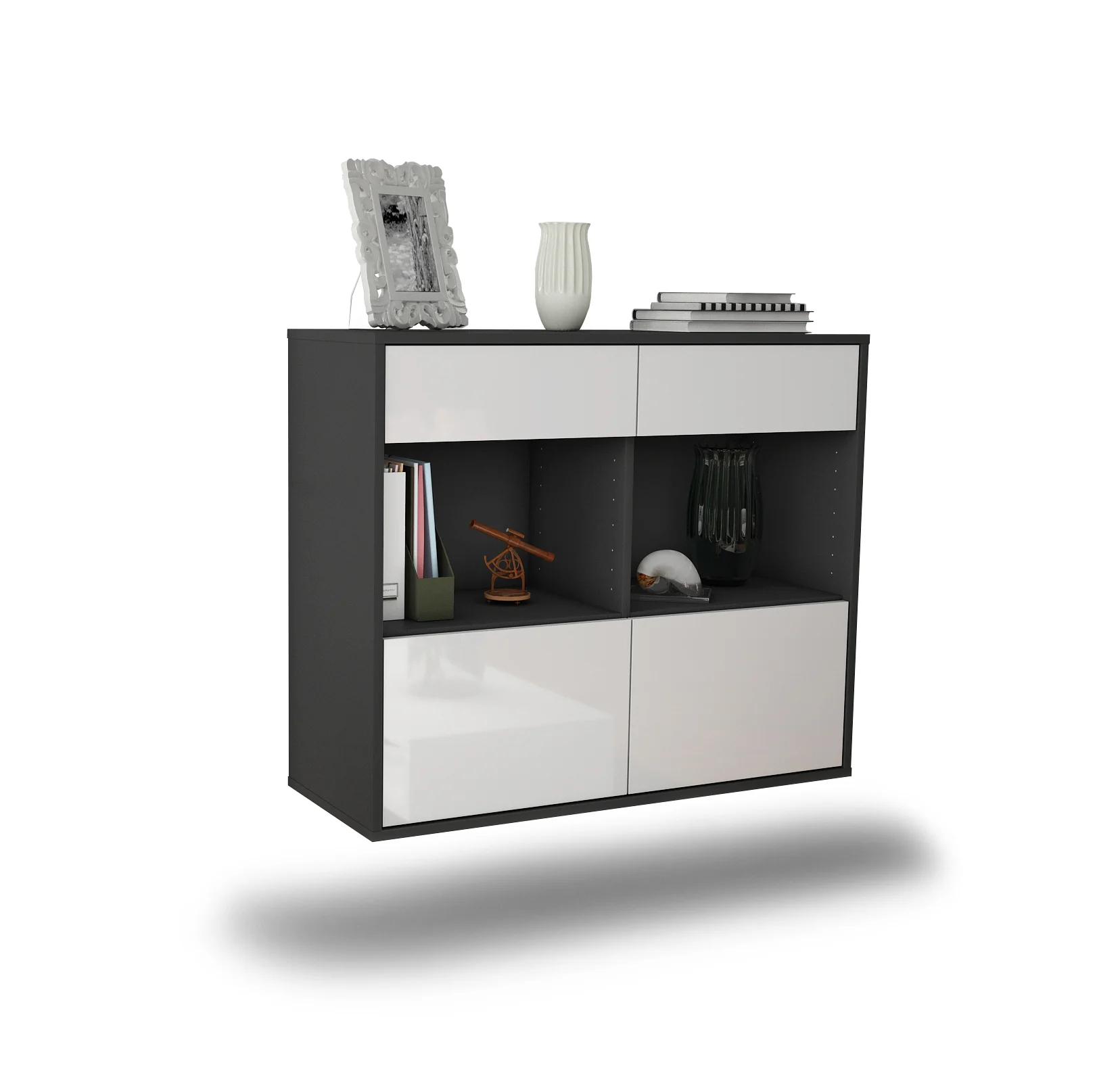 Bild von Sideboard Mobile, Weiß, hängend (92x79x35cm)