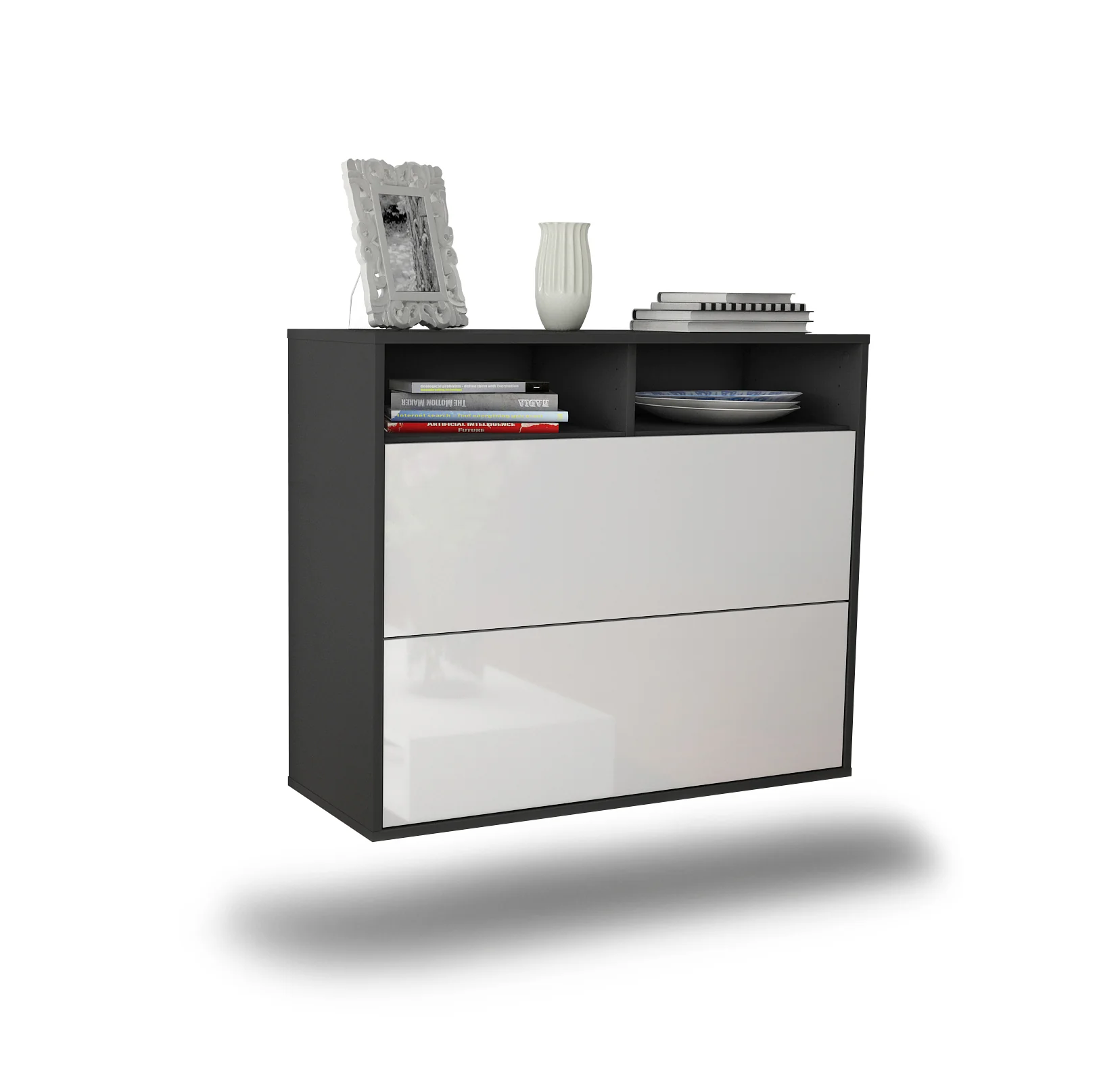 Bild von Sideboard Spring Valley, Weiß, hängend (92x79x35cm)