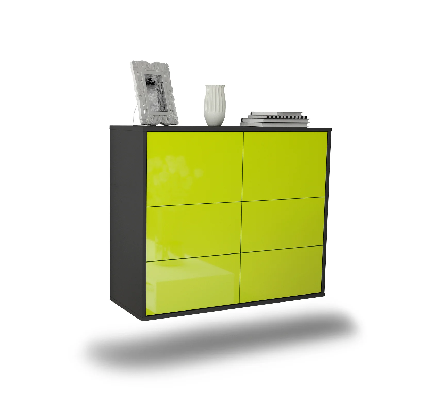 Bild von Sideboard Worcester, Grün, hängend (92x79x35cm)