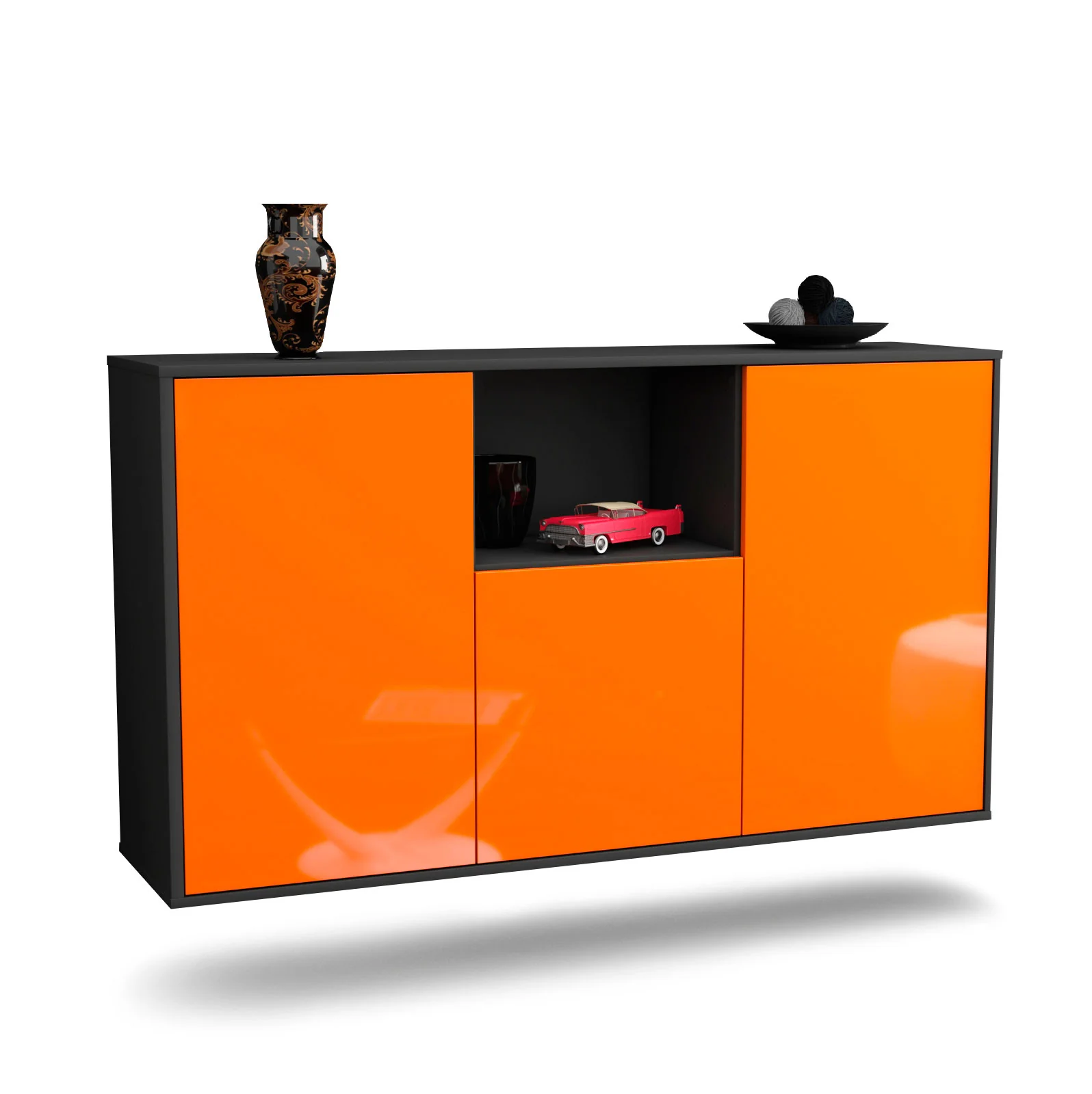 Bild von Sideboard Overland Park, Orange, hängend (136x79x35cm)
