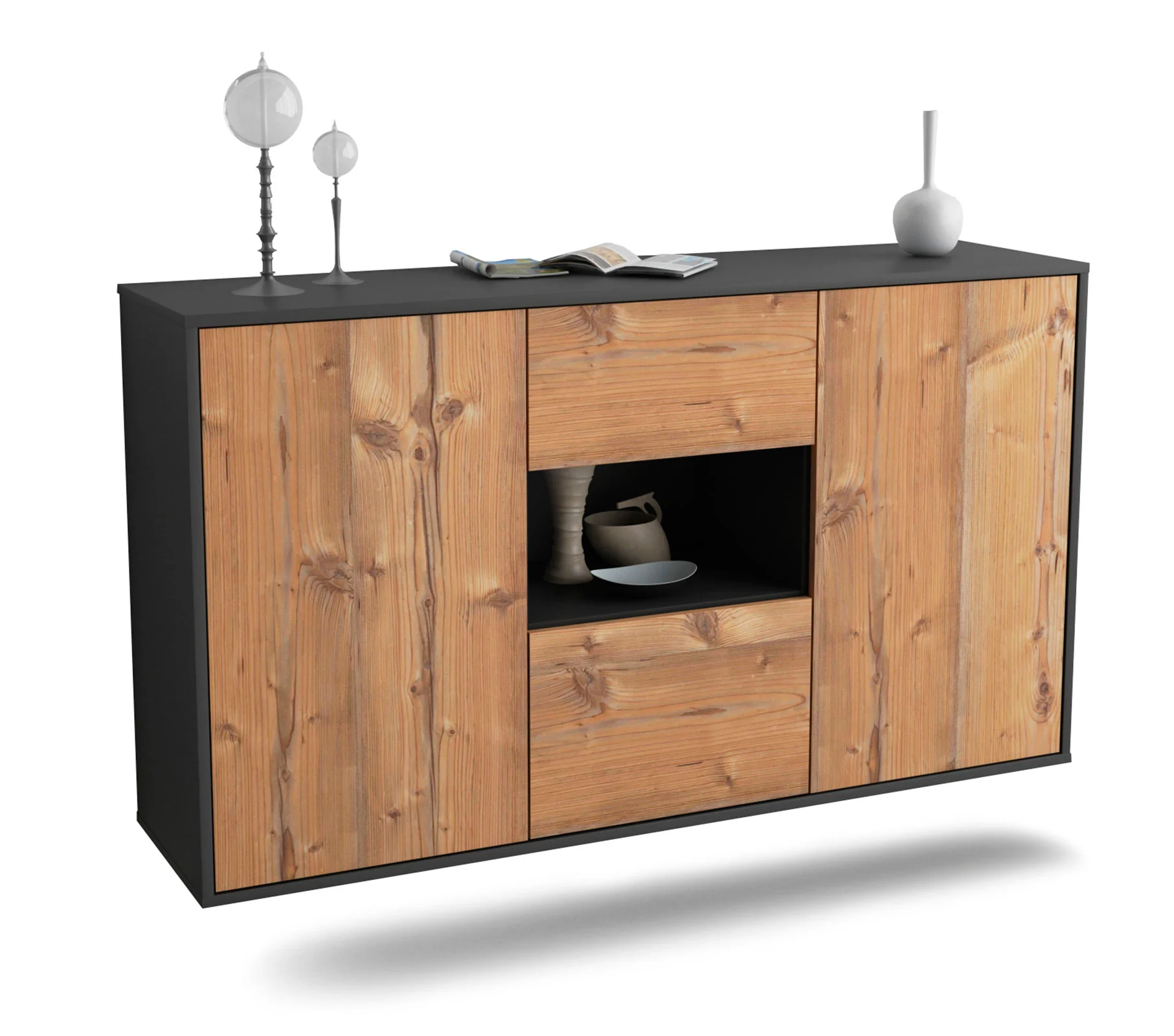 Bild von Sideboard Tallahassee, Pinie, hängend (136x79x35cm)