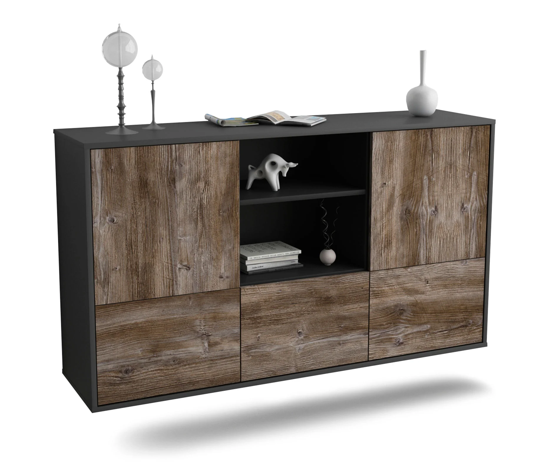 Bild von Sideboard Grand Prairie, Treibholz, hängend (136x79x35cm)