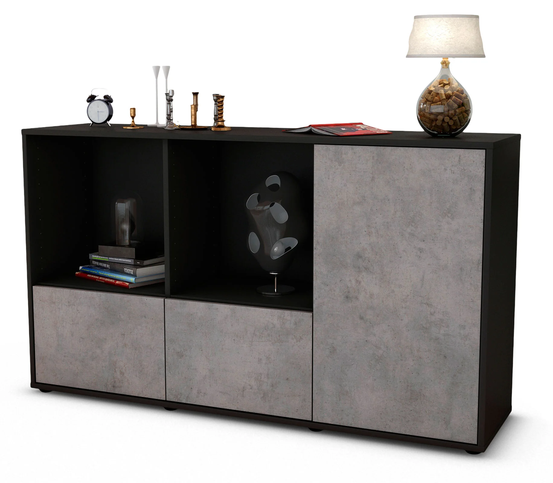 Bild von Sideboard Dolcia, Beton (136x79x35cm)