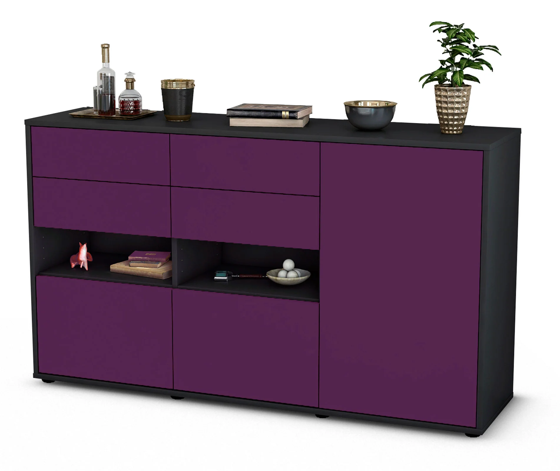 Bild von Sideboard Domi, Lila (136x79x35cm)