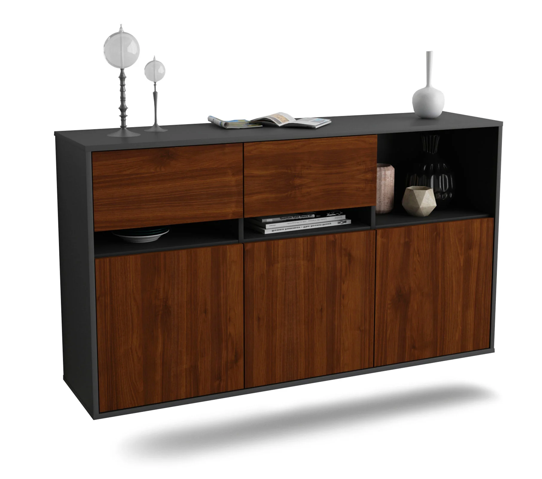 Bild von Sideboard Enterprise, Walnuss, hängend (136x79x35cm)