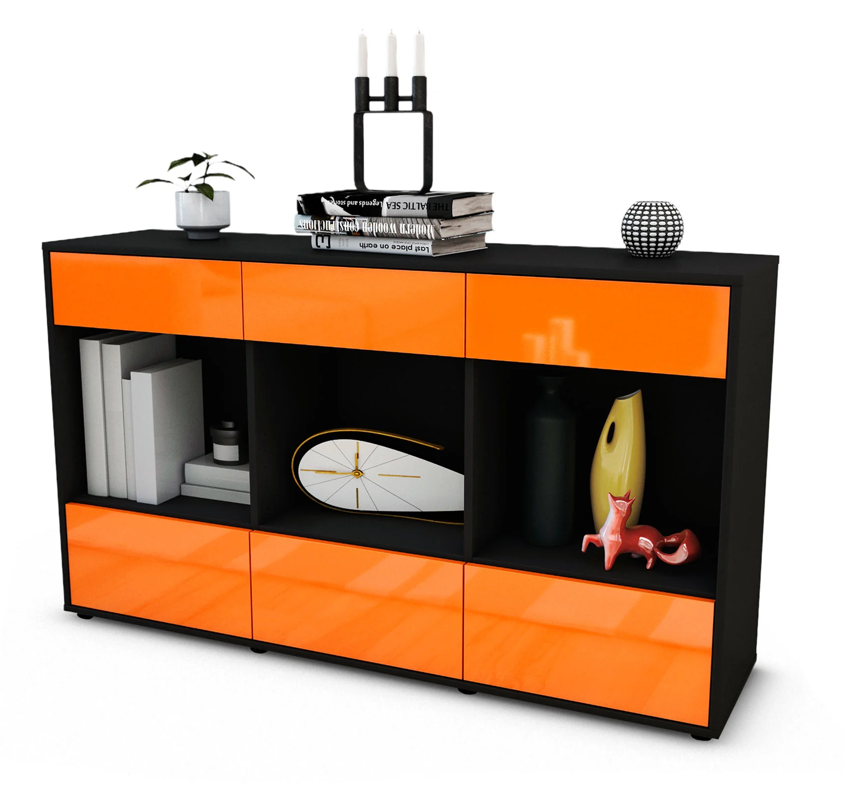 Bild von Sideboard Efisia, Orange (136x79x35cm)