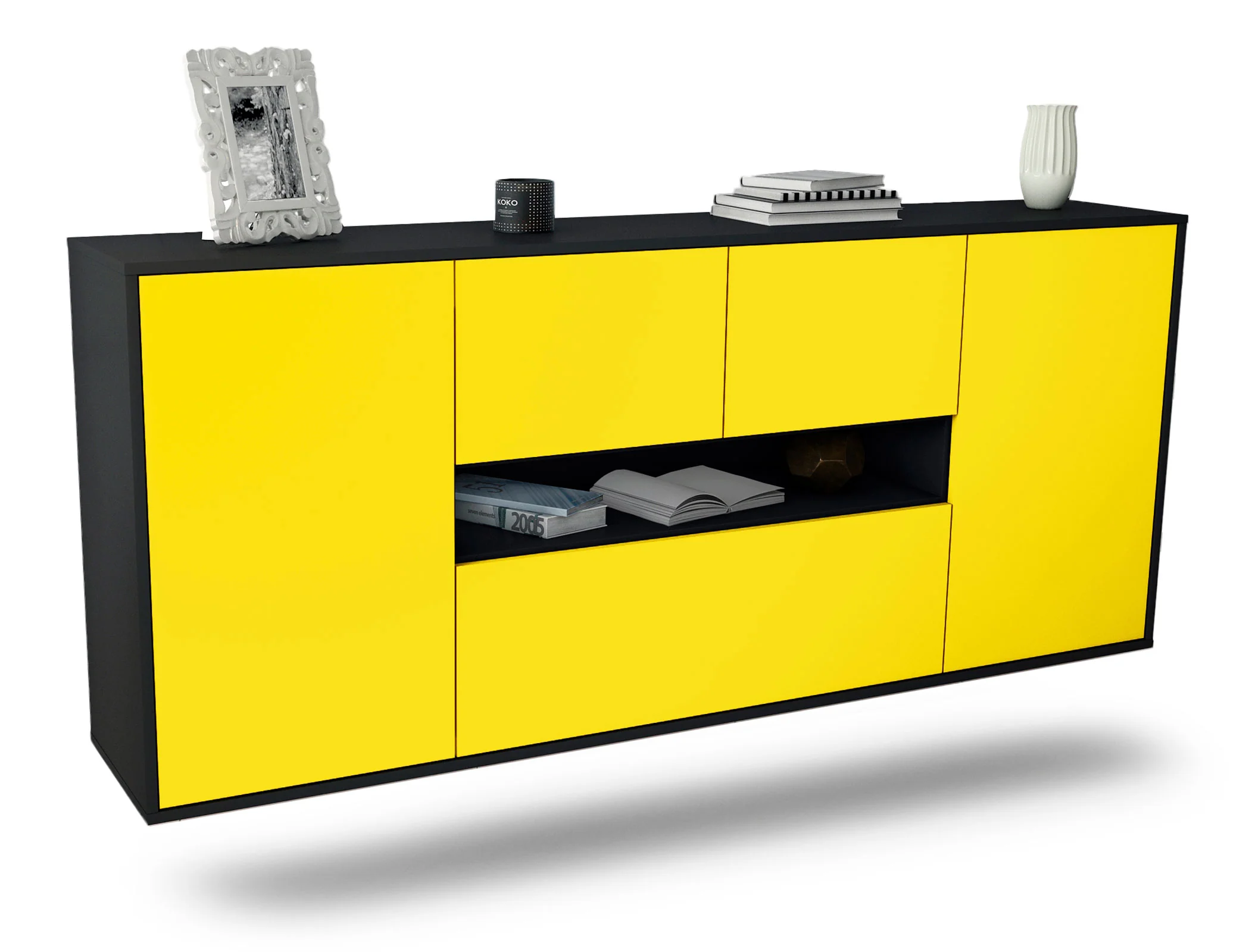 Bild von Sideboard Warren, Gelb, hängend (180x79x35cm)