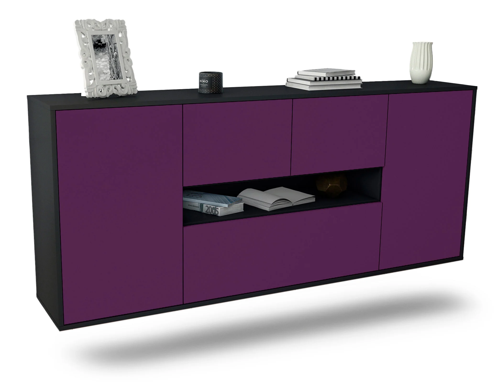 Bild von Sideboard Warren, Lila, hängend (180x79x35cm)