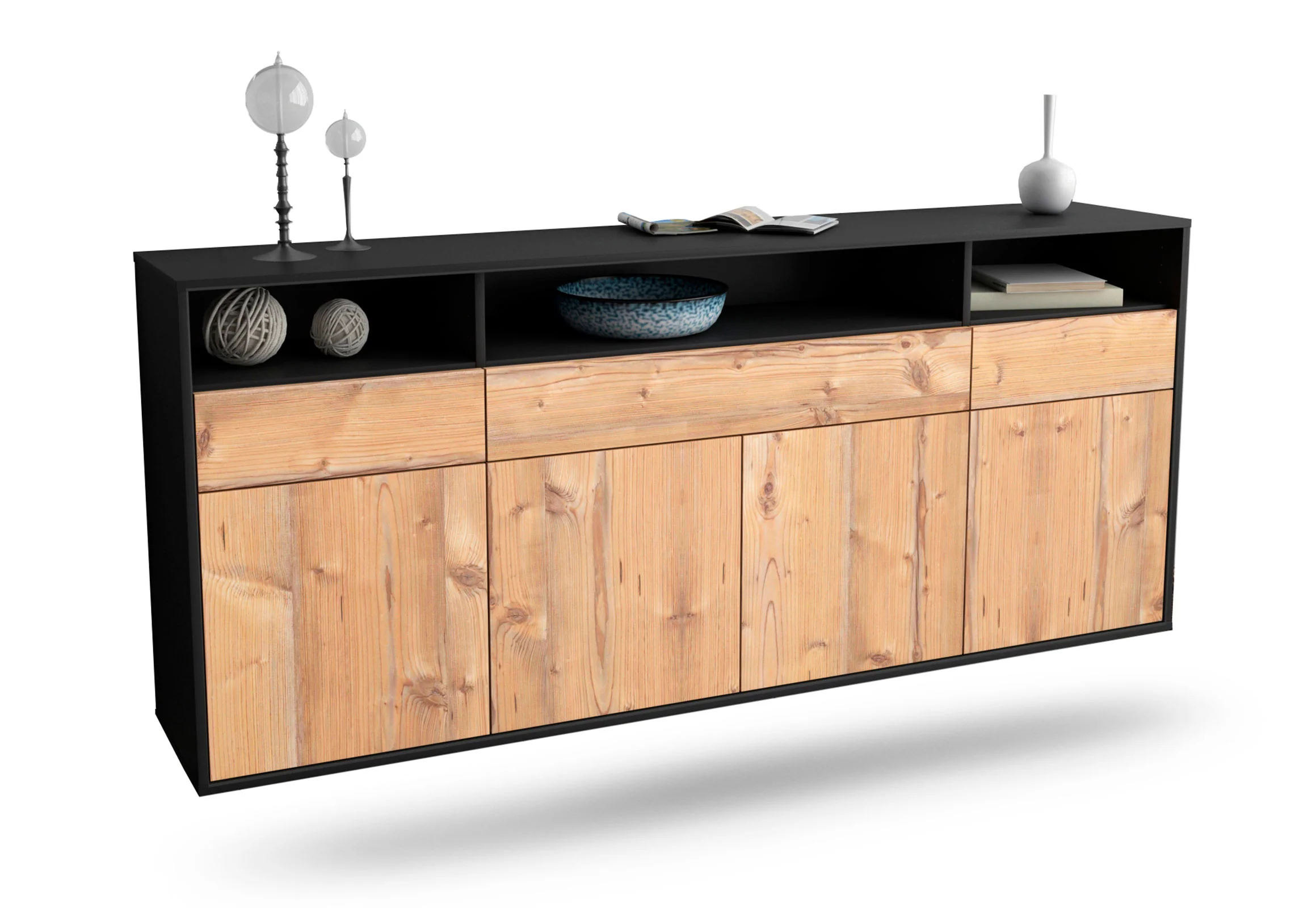 Bild von Sideboard Simi Valley, Pinie, hängend (180x79x35cm)