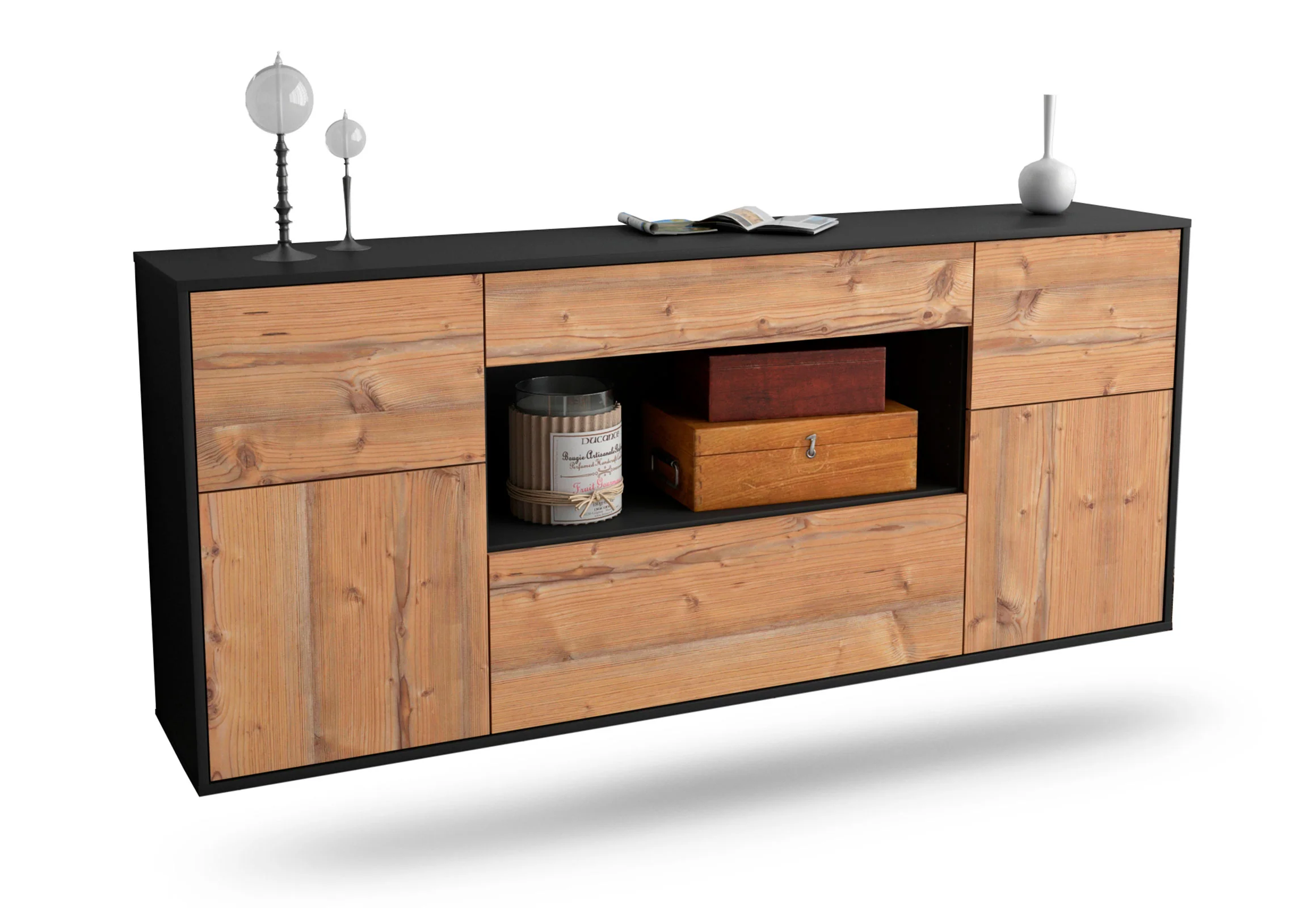 Bild von Sideboard Visalia, Pinie, hängend (180x79x35cm)