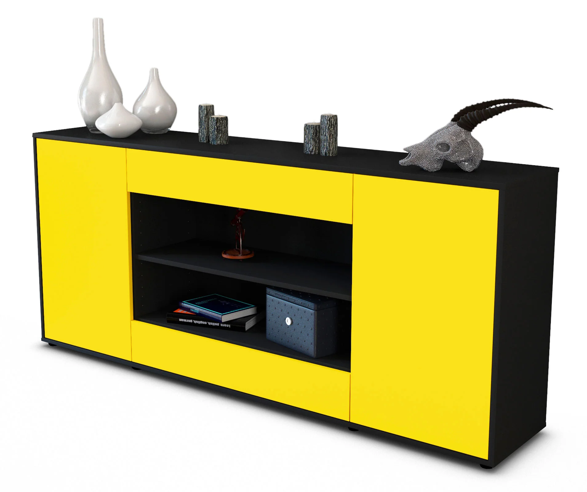 Bild von Sideboard Feli, Gelb (180x79x35cm)
