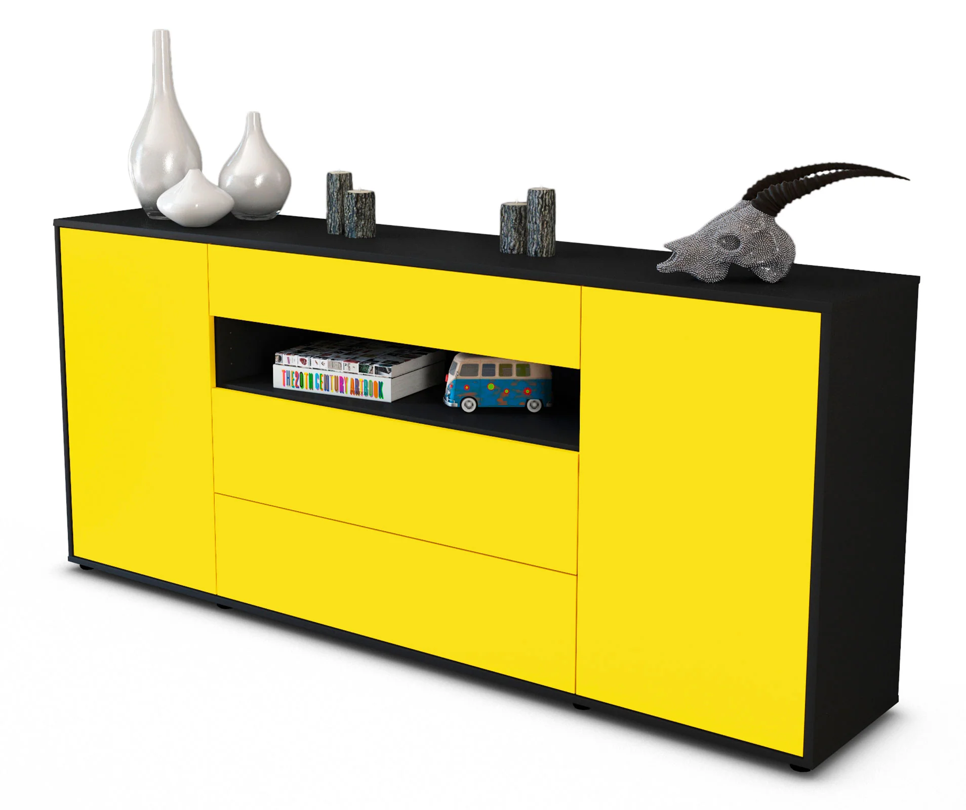 Bild von Sideboard Filippa, Gelb (180x79x35cm)