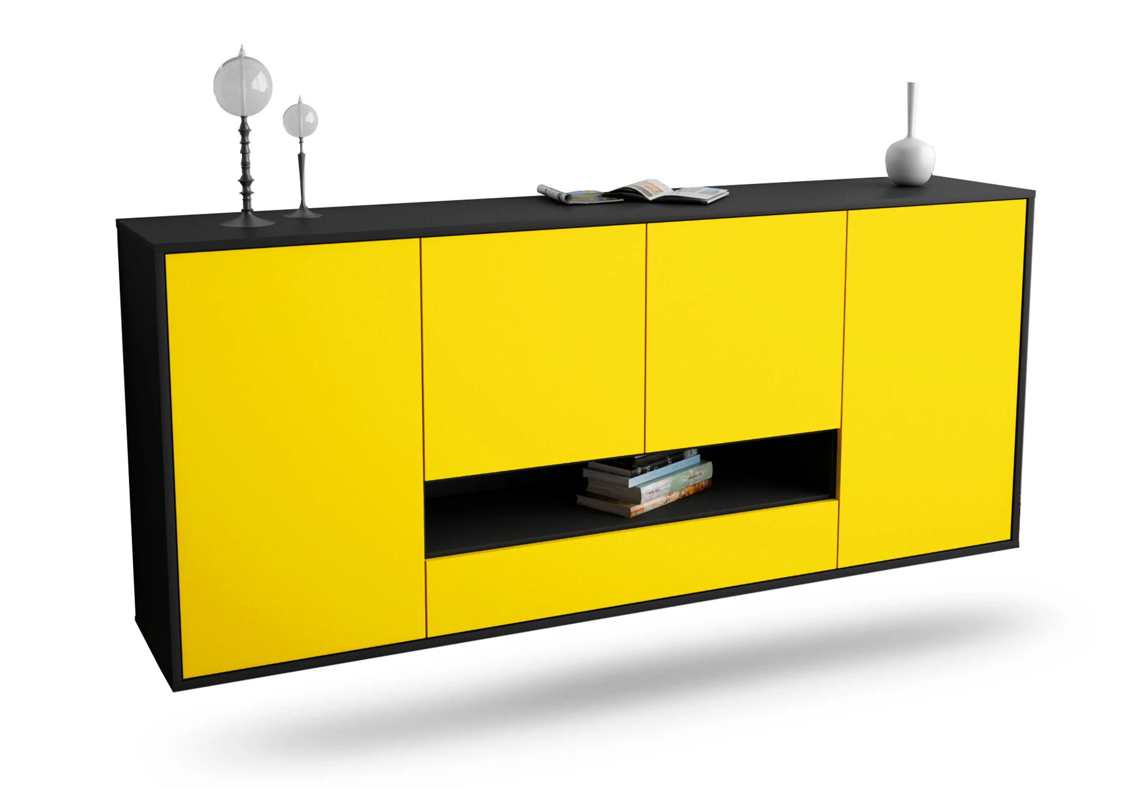Bild von Sideboard Abilene, Gelb, hängend (180x79x35cm)