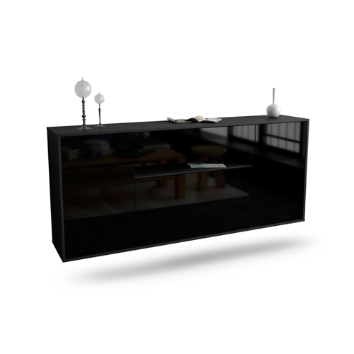Bild von Sideboard McKinney, Schwarz, hängend (180x79x35cm)