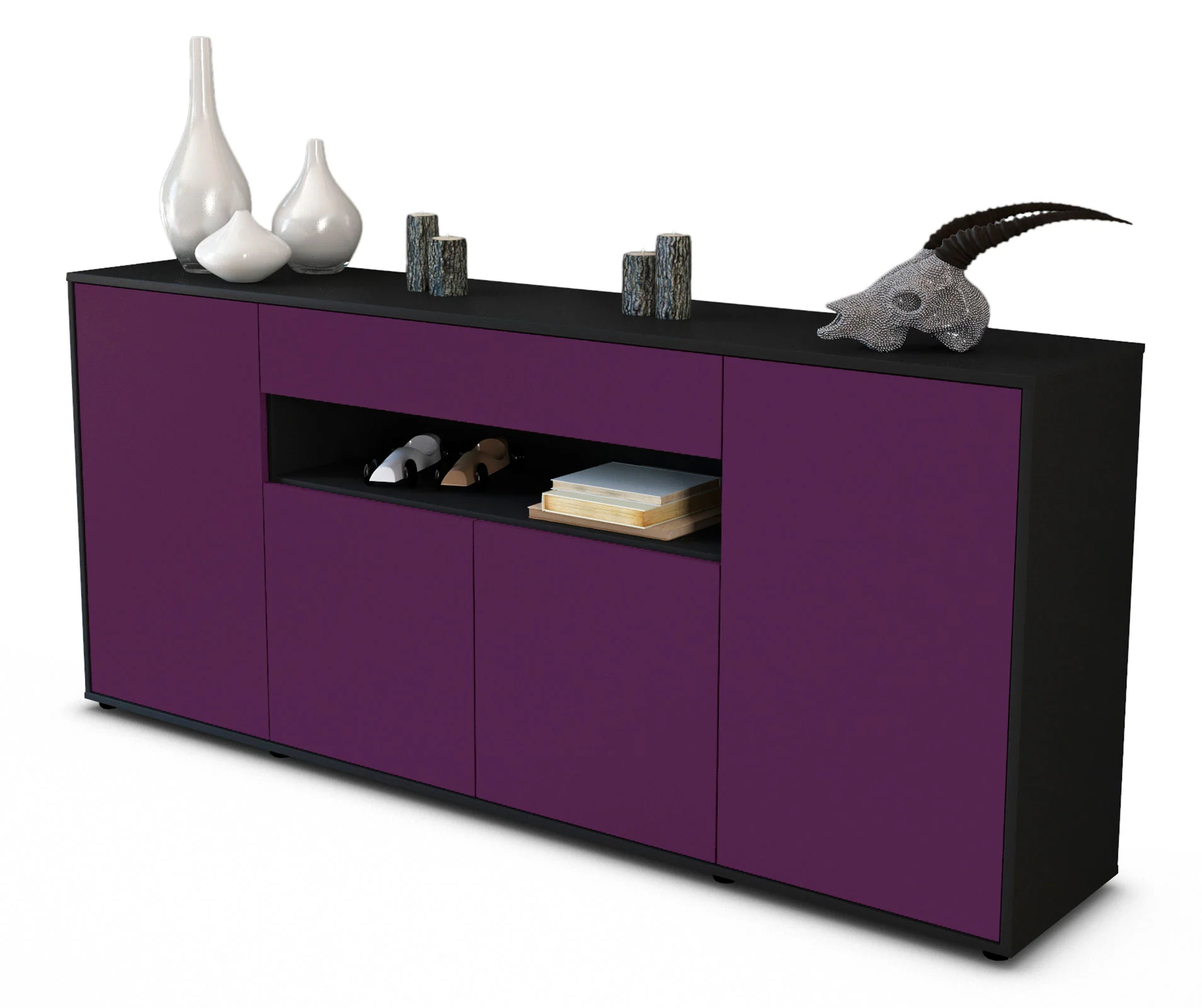 Bild von Sideboard Fiorella, Lila (180x79x35cm)