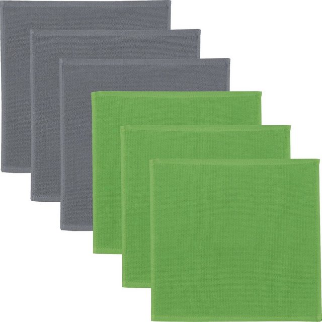 Bild von Erwin Müller Geschirrtuch Spültuch 2-farbig 6er-Pack, (6-tlg), Baumwolle Uni