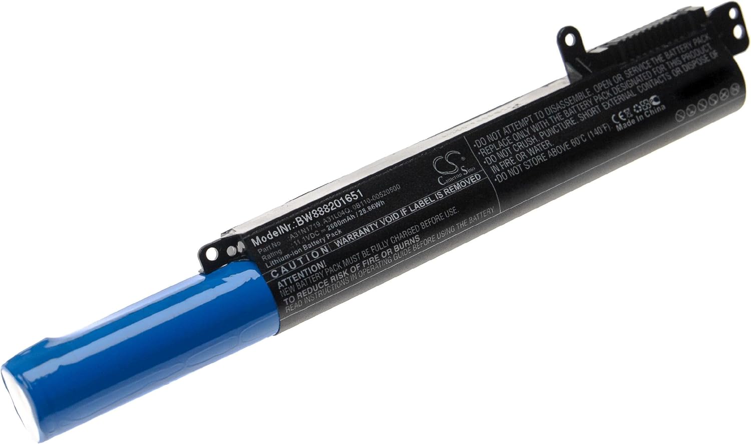 Bild von vhbw Akku kompatibel mit Asus F407UA-EB095T, F407UA-EB283T, F407UA-EB745T, F507LA, F507LA-BR009T Notebook (2600mAh, 11,1V, Li-Ion)