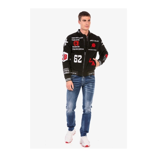 Bild von Cipo & Baxx Herren Collagejacke CJ274 Schwarz