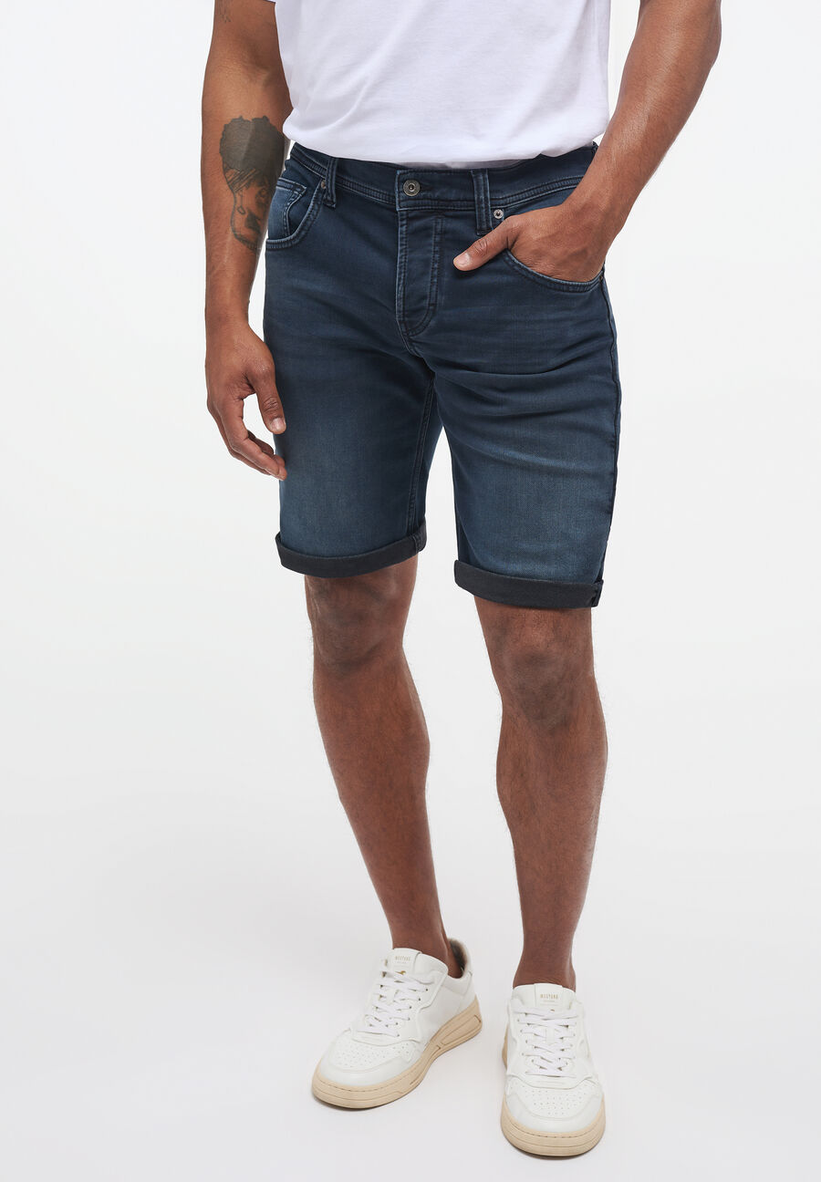 Bild von Mustang Herren Jeans Short CHICAGO - Blau - Dark Blue Denim