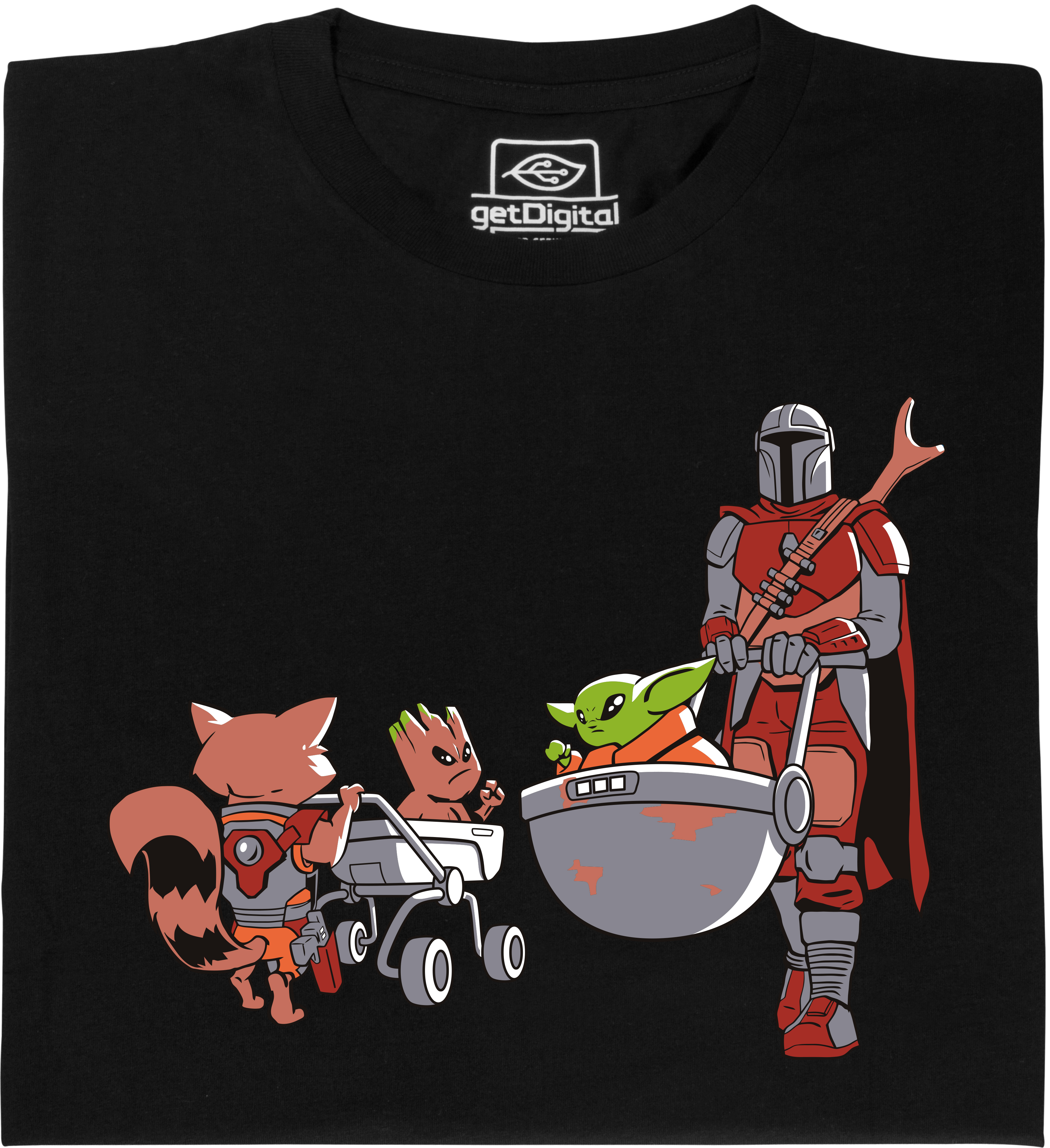 Bild von Fair gehandeltes Öko-T-Shirt: Baby Grogu vs Baby Groot