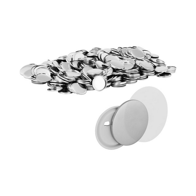 Bild von Uniprodo Button Set Buttonrohlinge 1.000 St. Ansteckbuttons Ø 25mm Buttons Rohlinge Metall