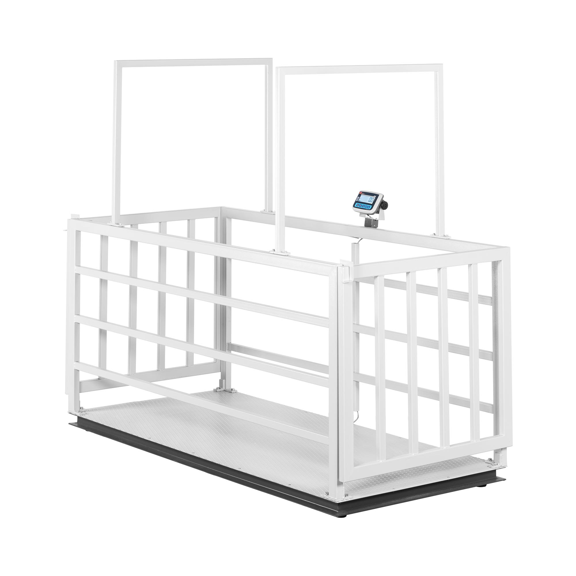 Bild von TEM Tierwaage - geeicht - 200 g (0-600 kg) / 500 g (600-1.500 kg) - tiergerecht mit Gitter - LCD