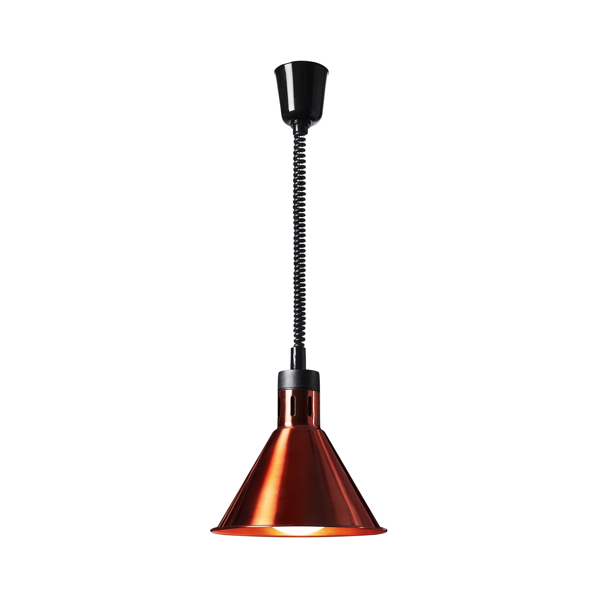 Bild von Royal Catering, Infrarotlampe, Wärmelampe Wärmestrahler Gatsro kupfern höhenverstellbar 27 x 27 x 31 cm (250 W)