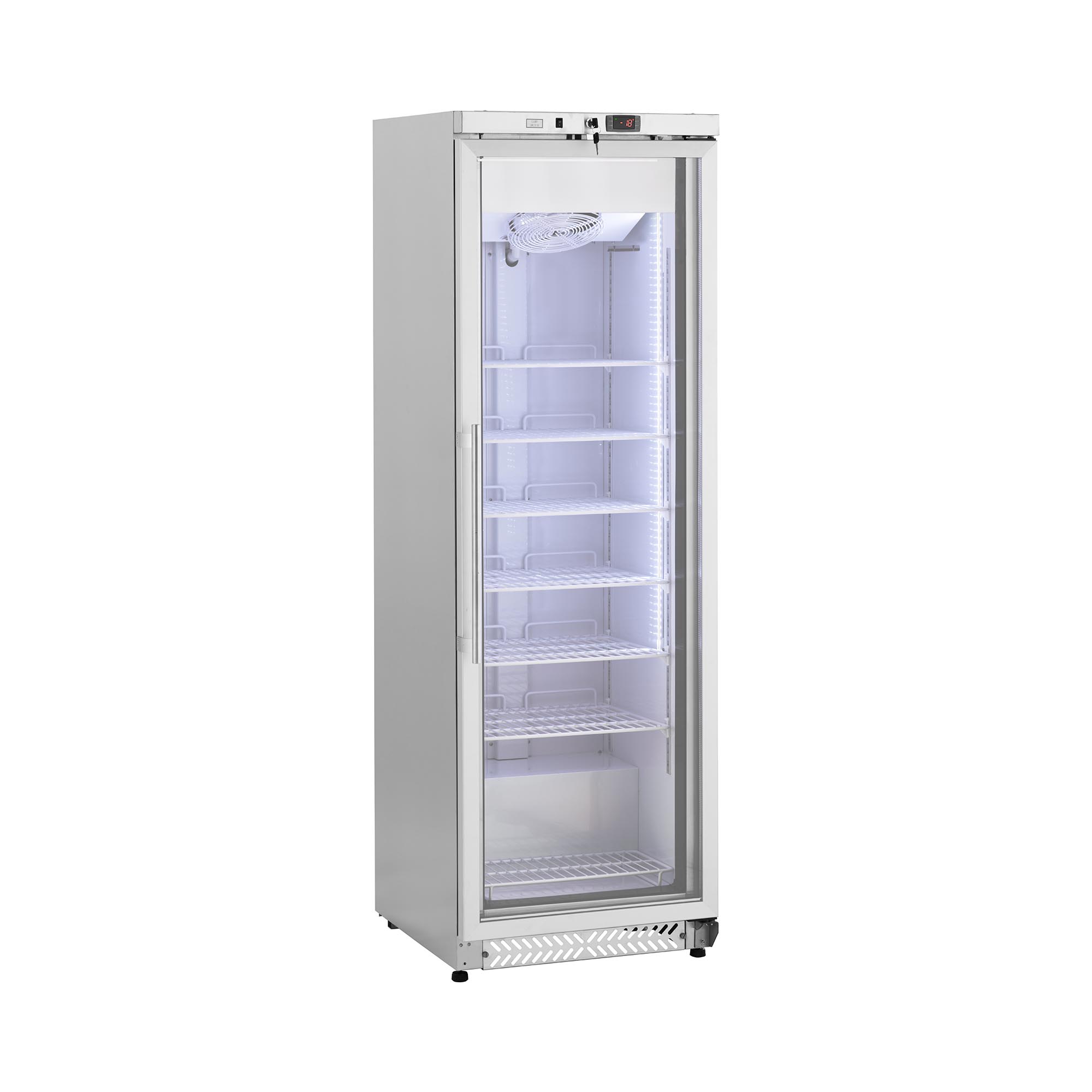 Bild von Gefrierschrank - 380 L - Royal Catering - Glastür - Silbern - Kältemittel R290