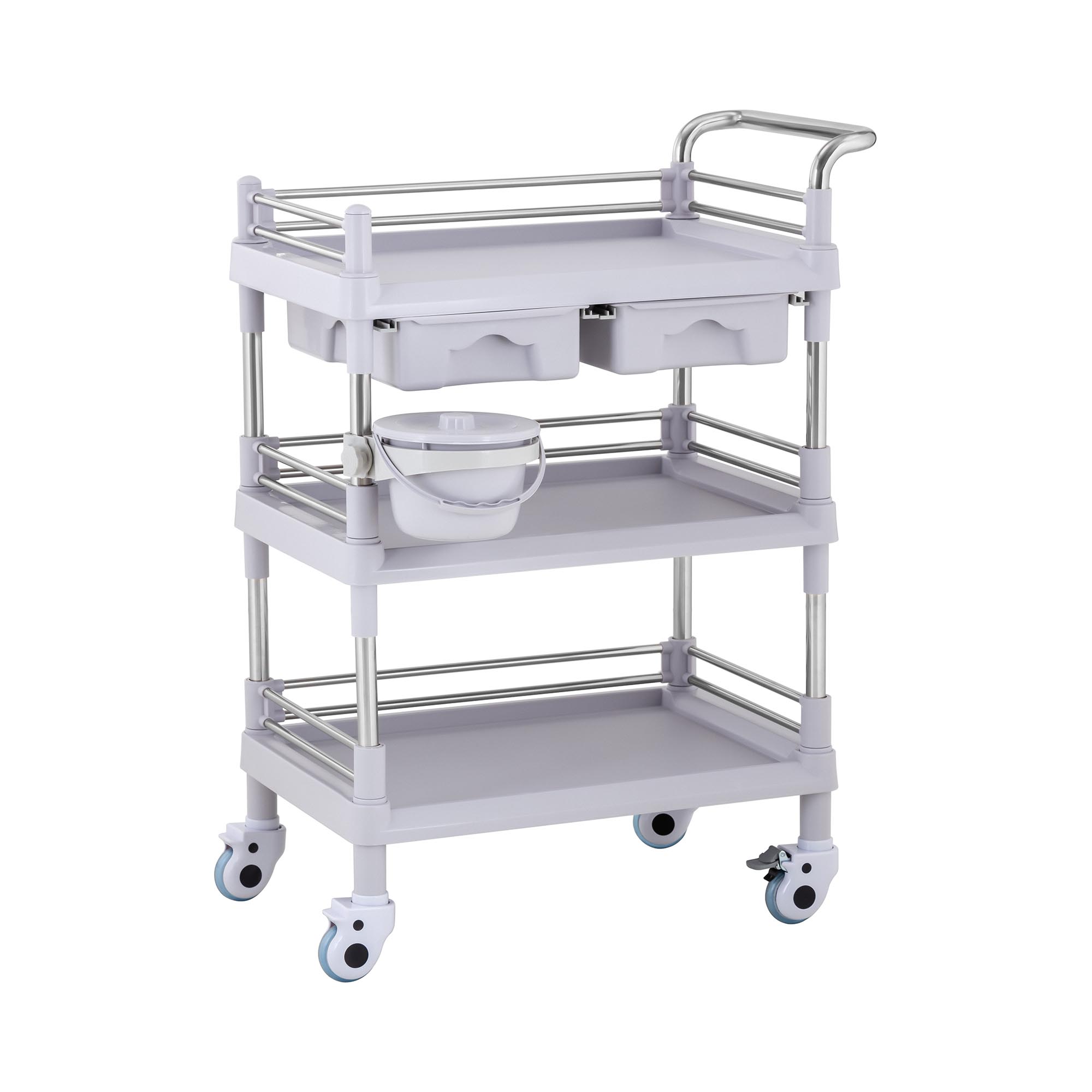 Bild von Steinberg Systems Laborwagen - 3 Ablagen je 53 x 38 x 14 cm - 2 Schubladen - 30 kg