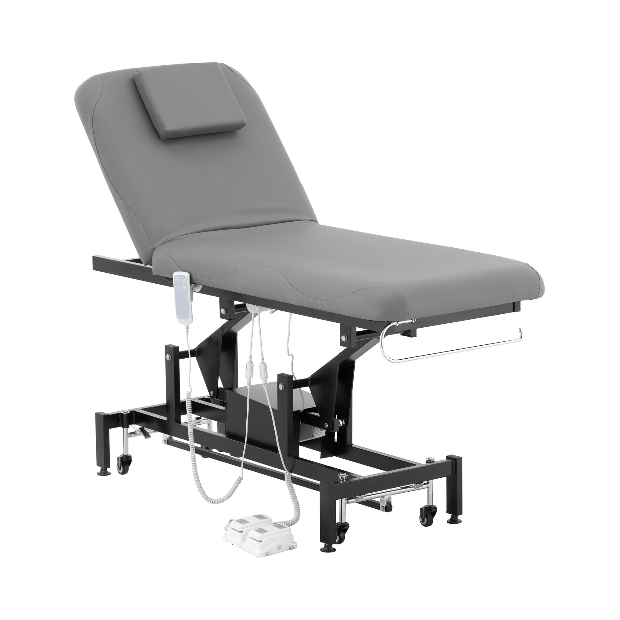 Bild von physa Massageliege elektrisch - 2 Motoren - 200 W - 187 x 70 x 68 - 90 cm - 200 kg - schwarz/grau