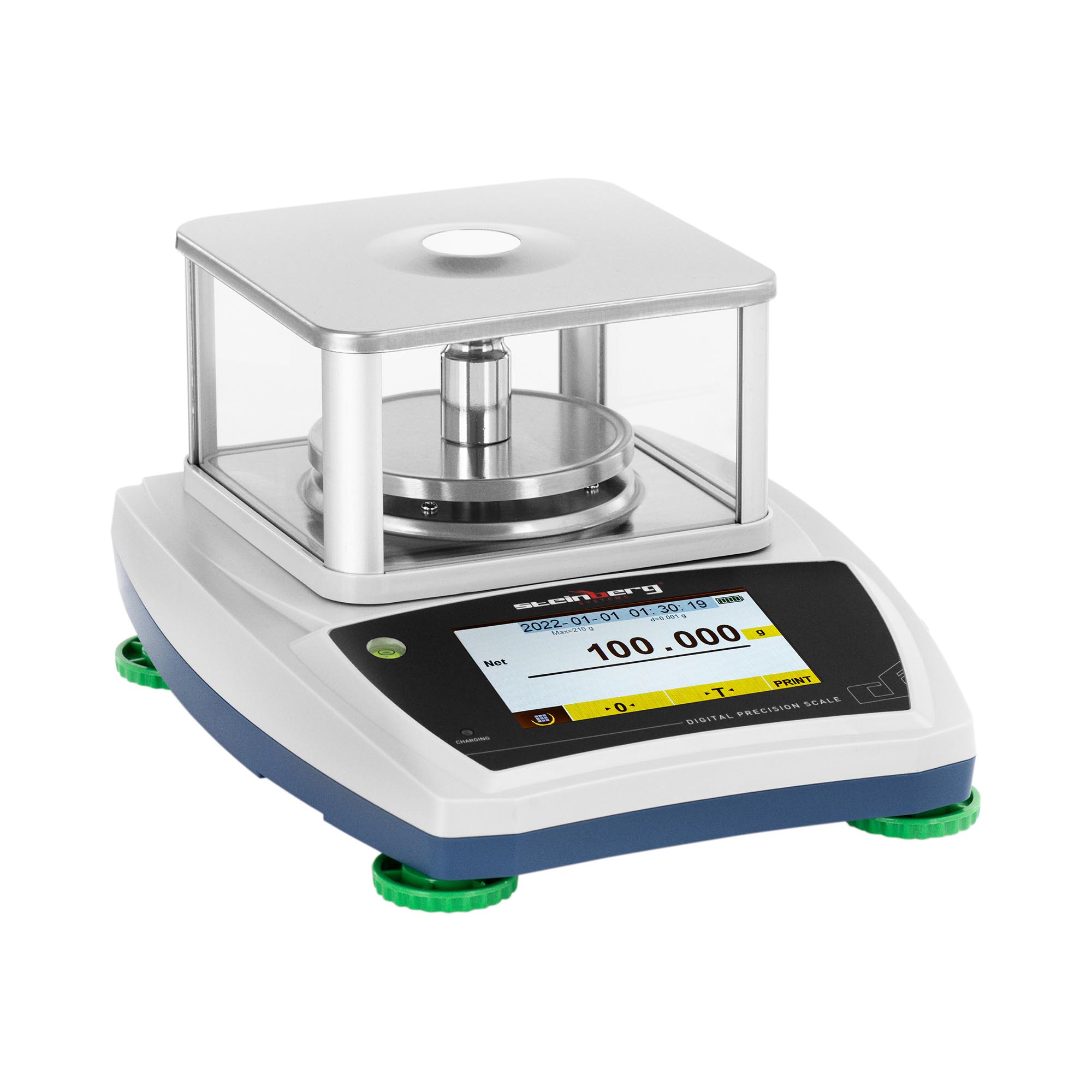 Bild von Steinberg Systems Präzisionswaage 200 g / 0,001 g Feinwaage Grammwaage Windschutz Touch-LCD