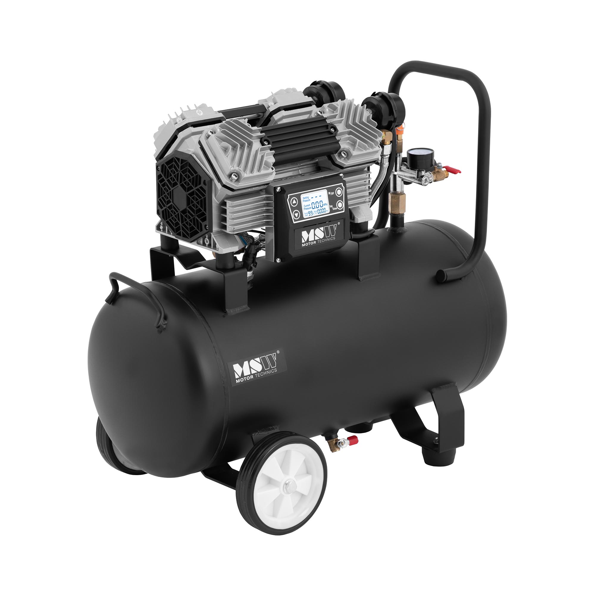 Bild von MSW, Kompressor, Kompressor ölfrei 3 - 12 bar 36 L 1500 W Druckluft-Kompressor Luftkompressor (12 Bar, 36 l)