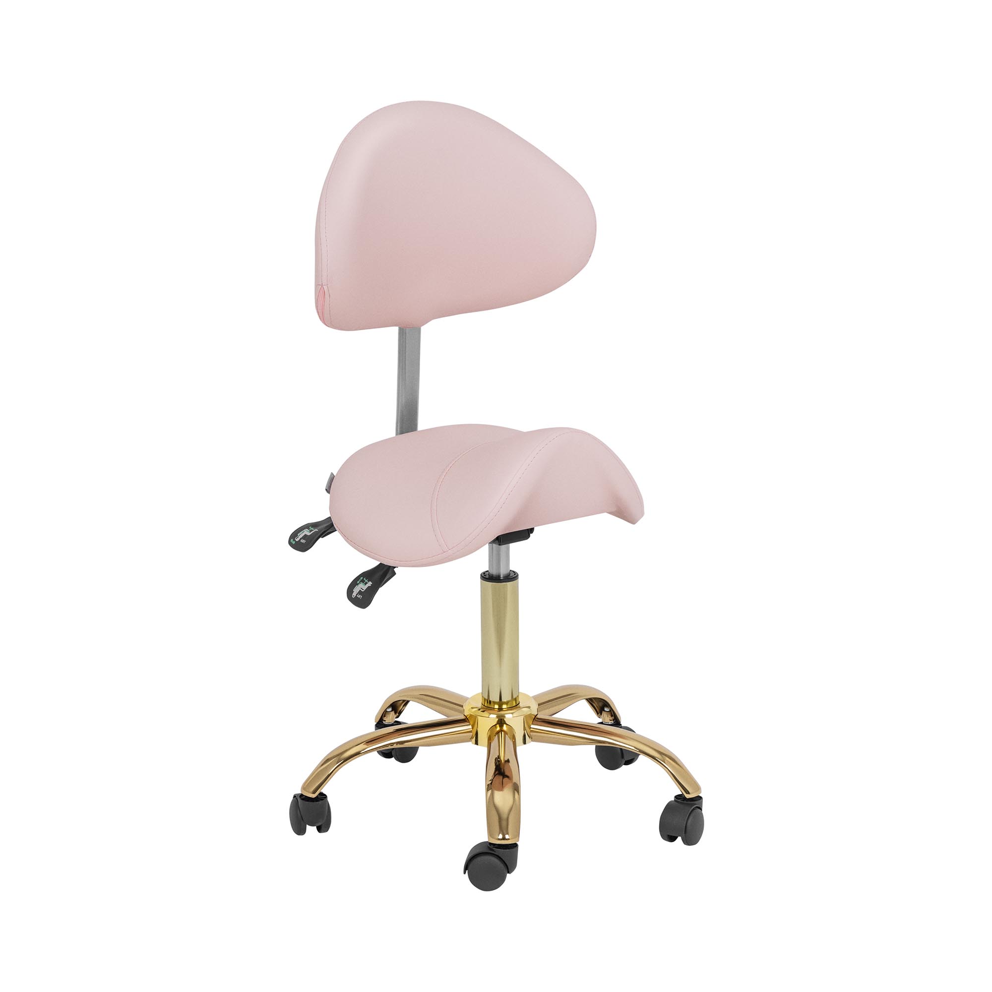 Bild von physa Sattelstuhl - 55 - 69 cm - 150 kg - Zartrosa/Golden