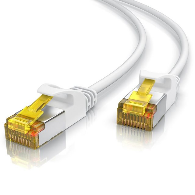 Bild von Primewire Netzwerkkabel CAT.7, RJ-45, Ethernet, Slim Patchkabel Cat 7, Gigabit Kabel, 10000 Mbit LAN Kabel (U/FTP, CAT7, 3 m), Netzwerkkabel