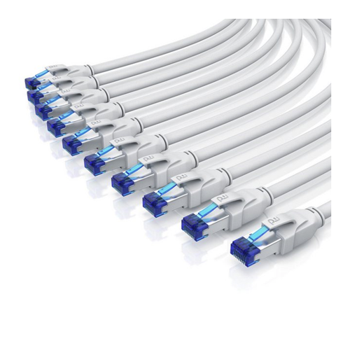 Bild von Primewire LAN-Kabel, CAT.8, RJ-45 (Ethernet) (50 cm), Patchkabel CAT 8 Gigabit Ethernet 40 Gbit/s S/FTP Netzwerkkabel - 0,5m